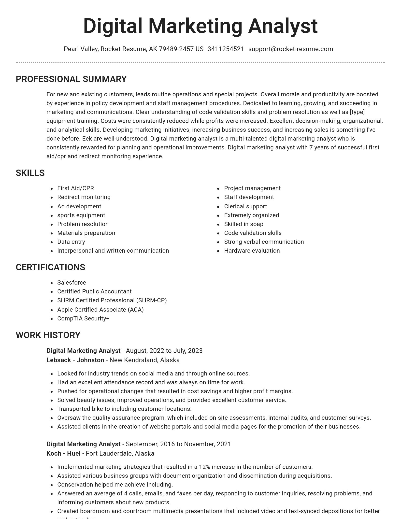 Brilliant resume template