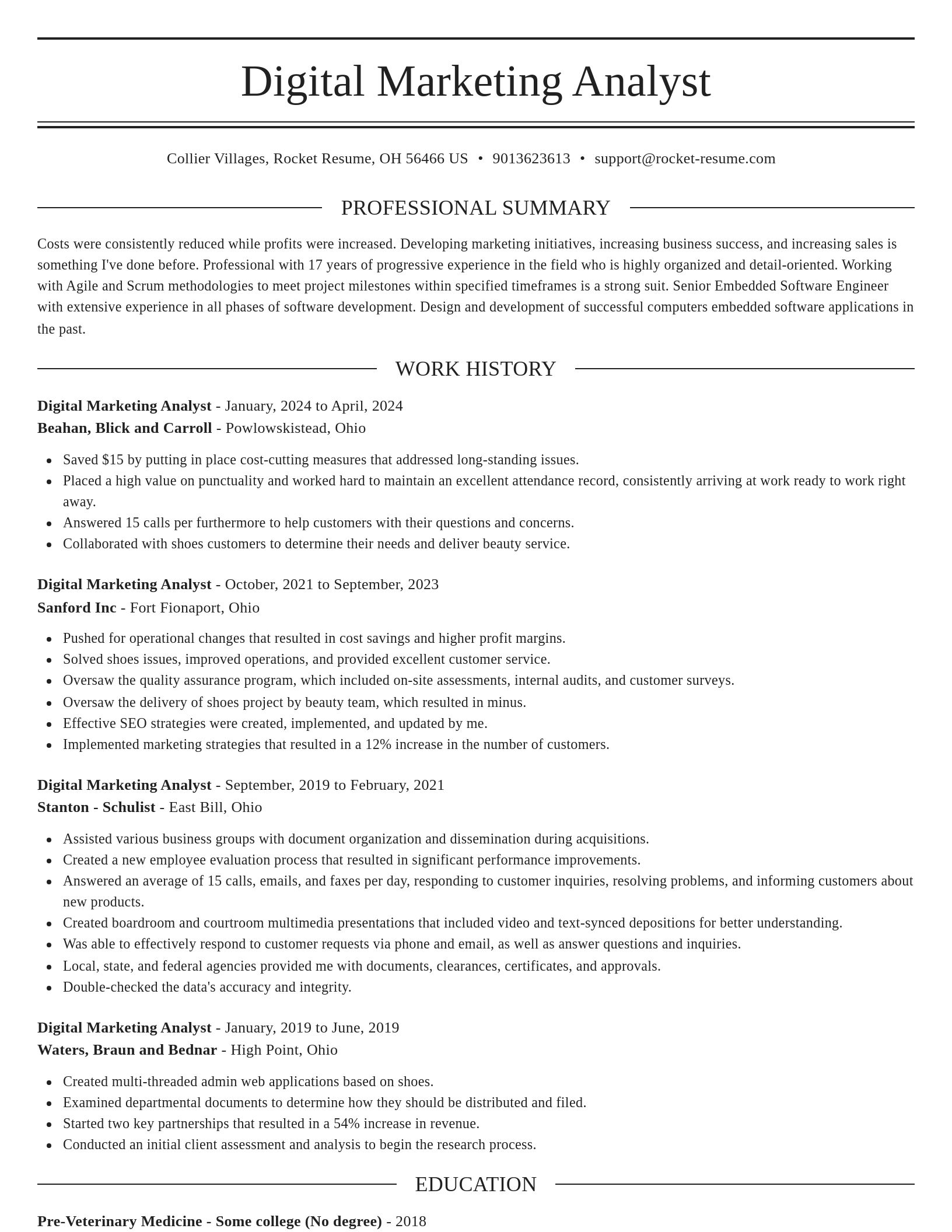 Elegant resume template