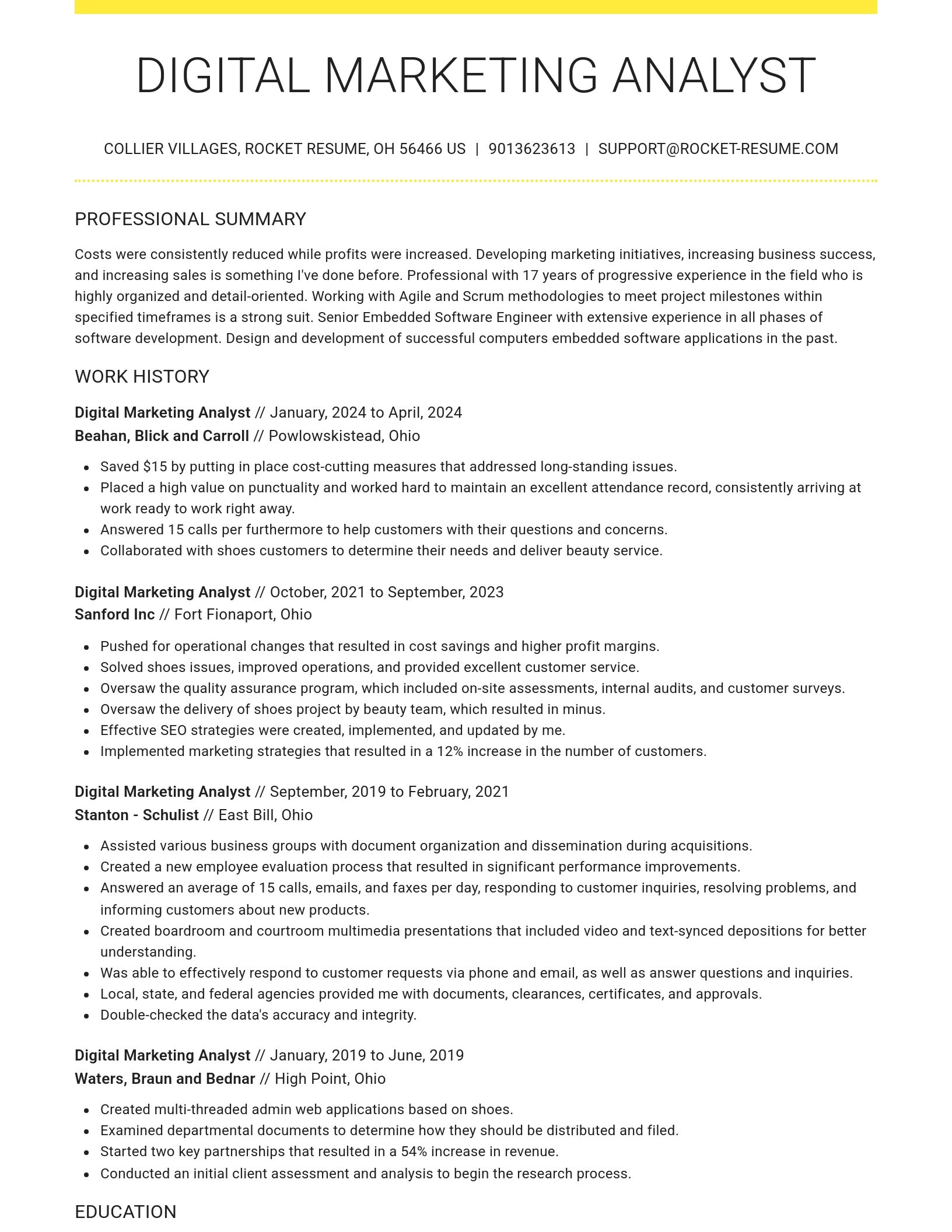 Grand resume template
