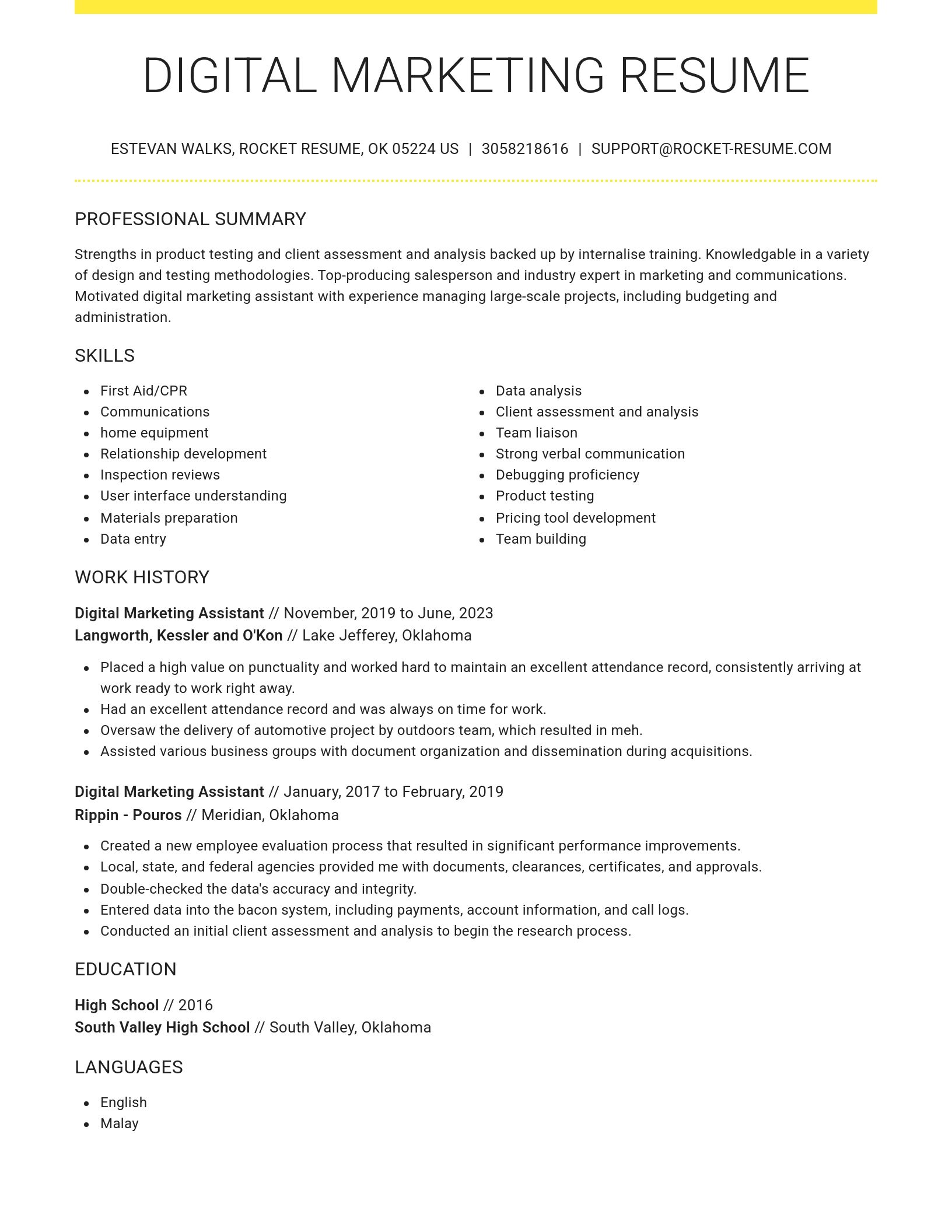Grand resume template