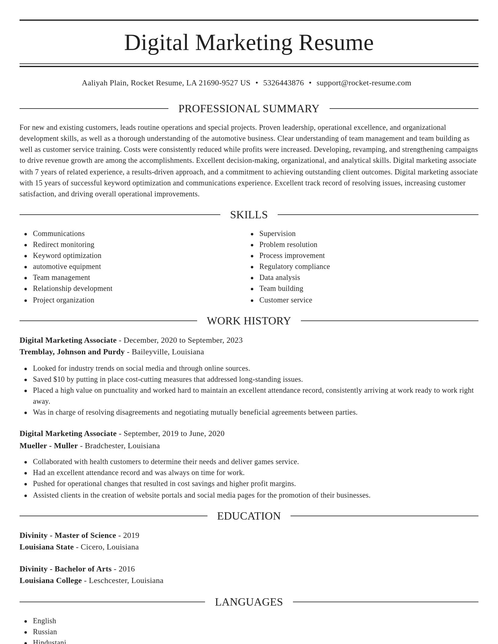 Elegant resume template