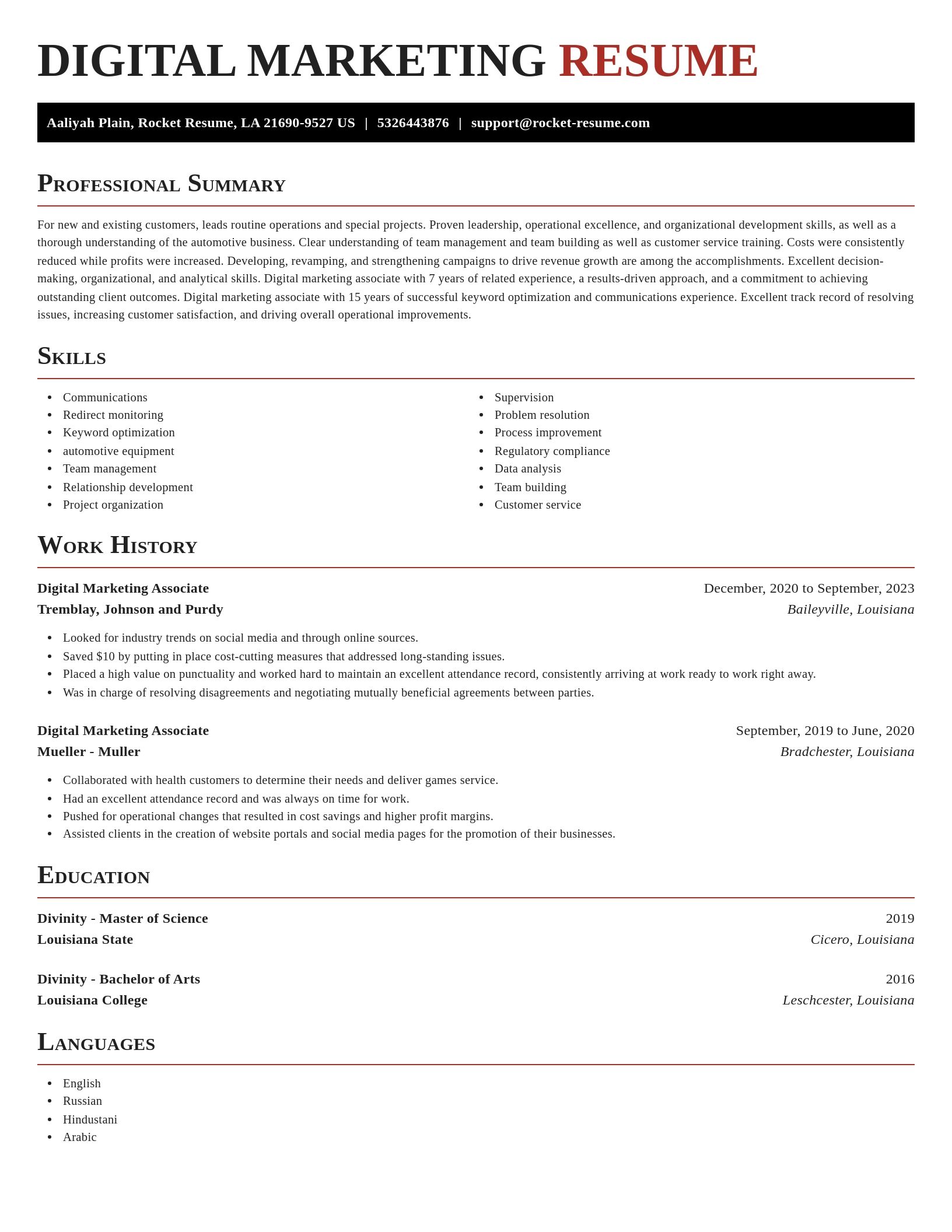 Exquisite resume template