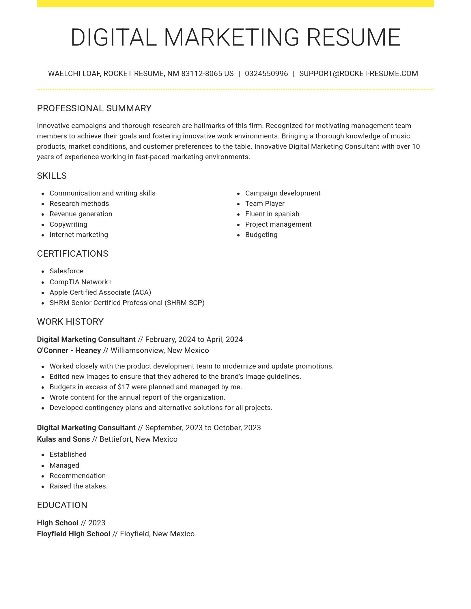 Grand resume template