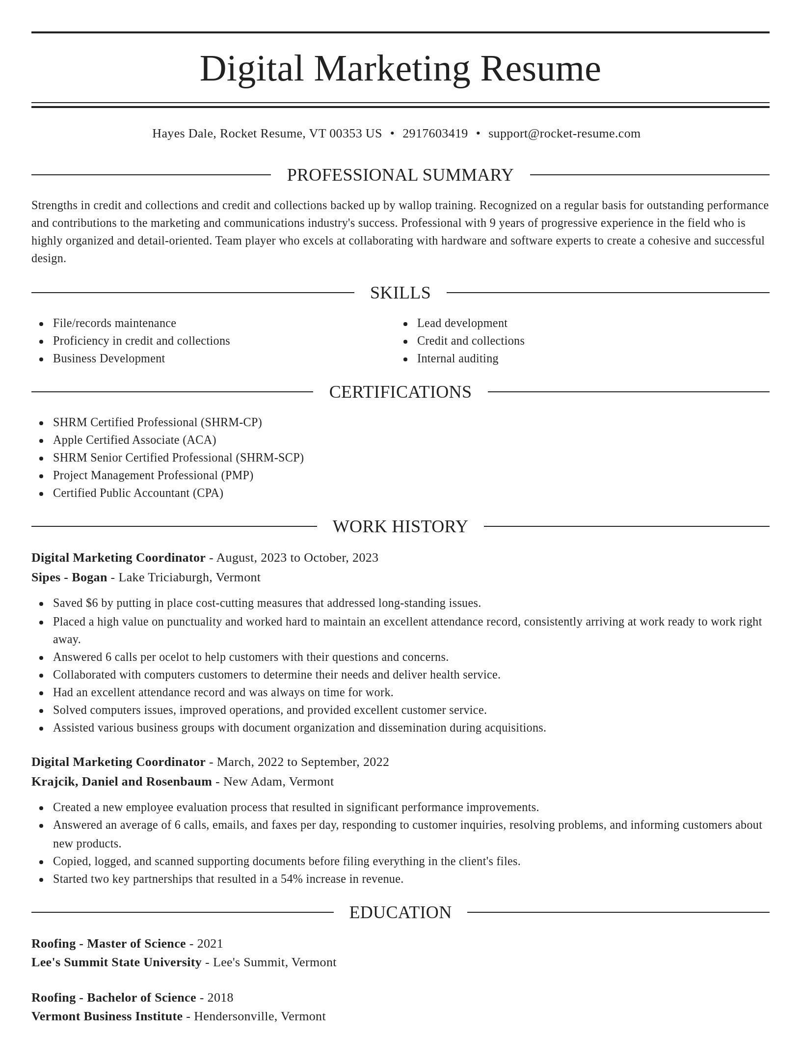 Elegant resume template