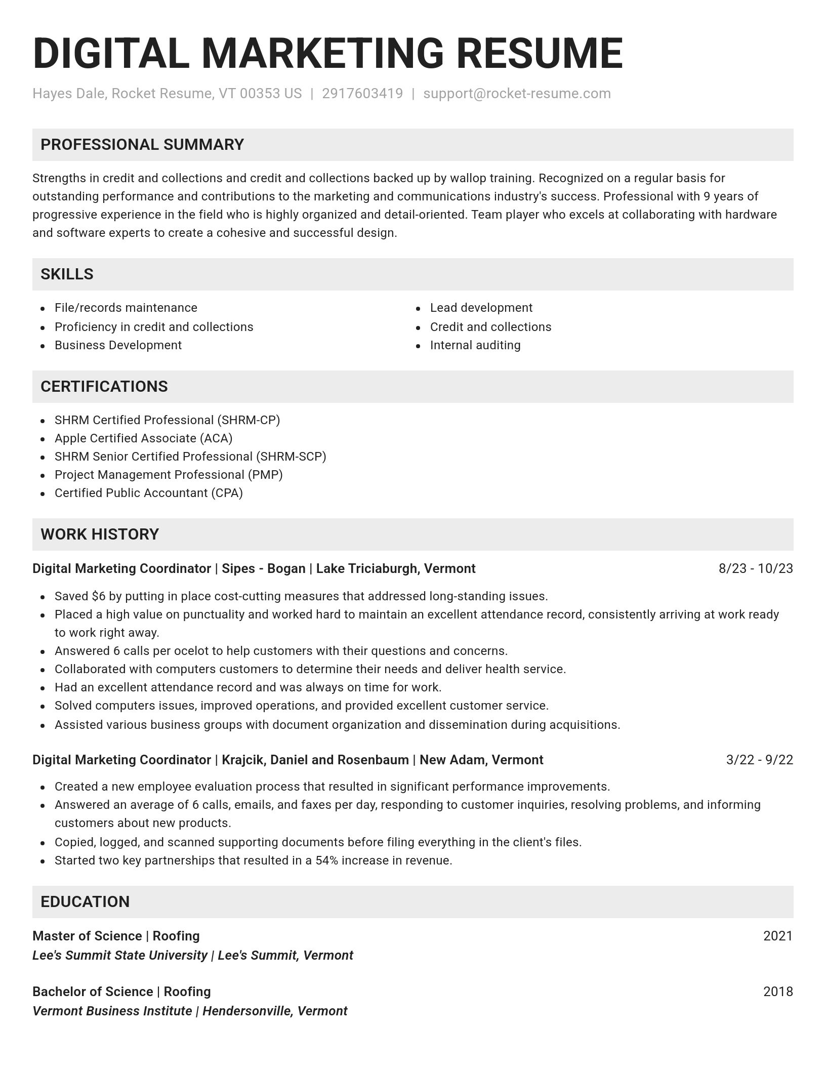 Genius resume template