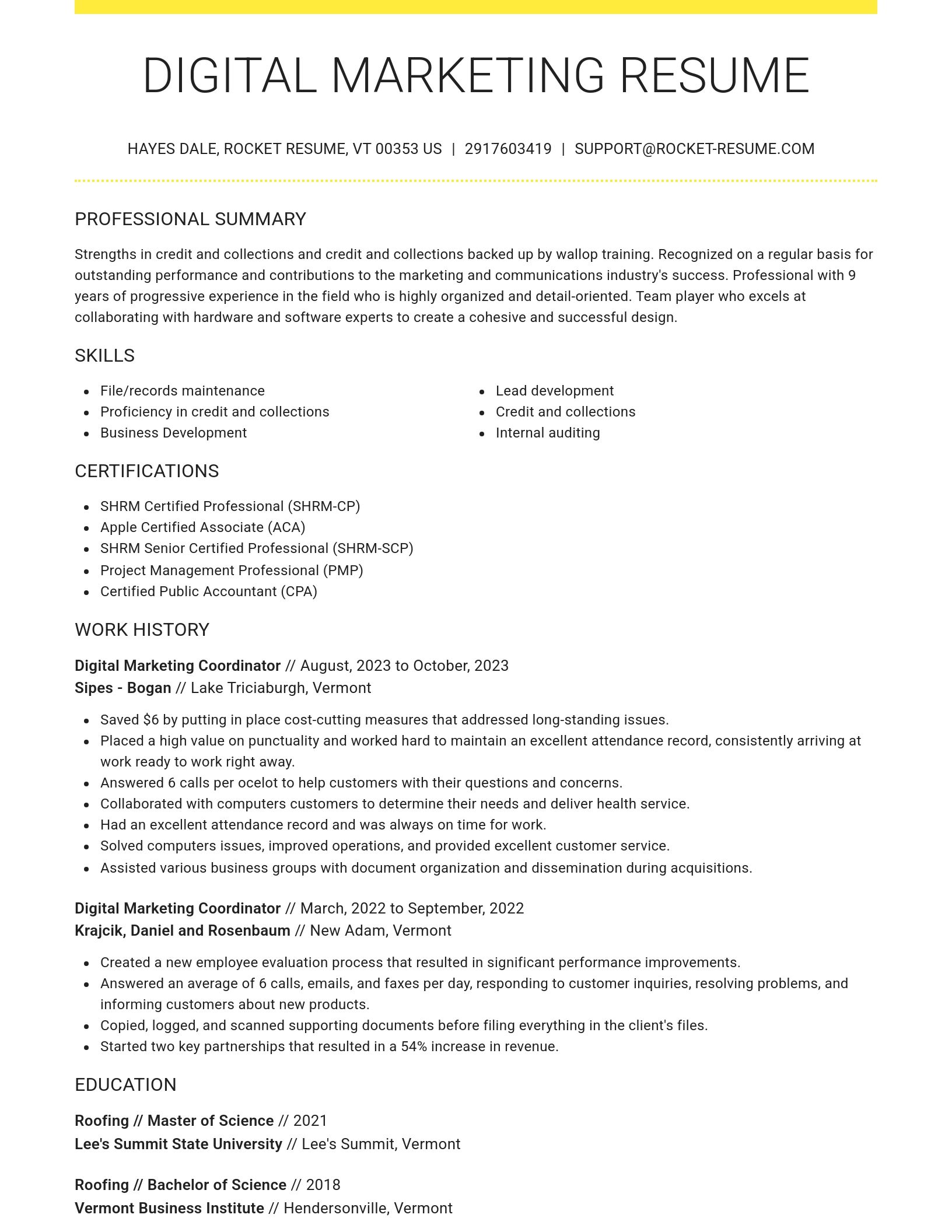 Grand resume template