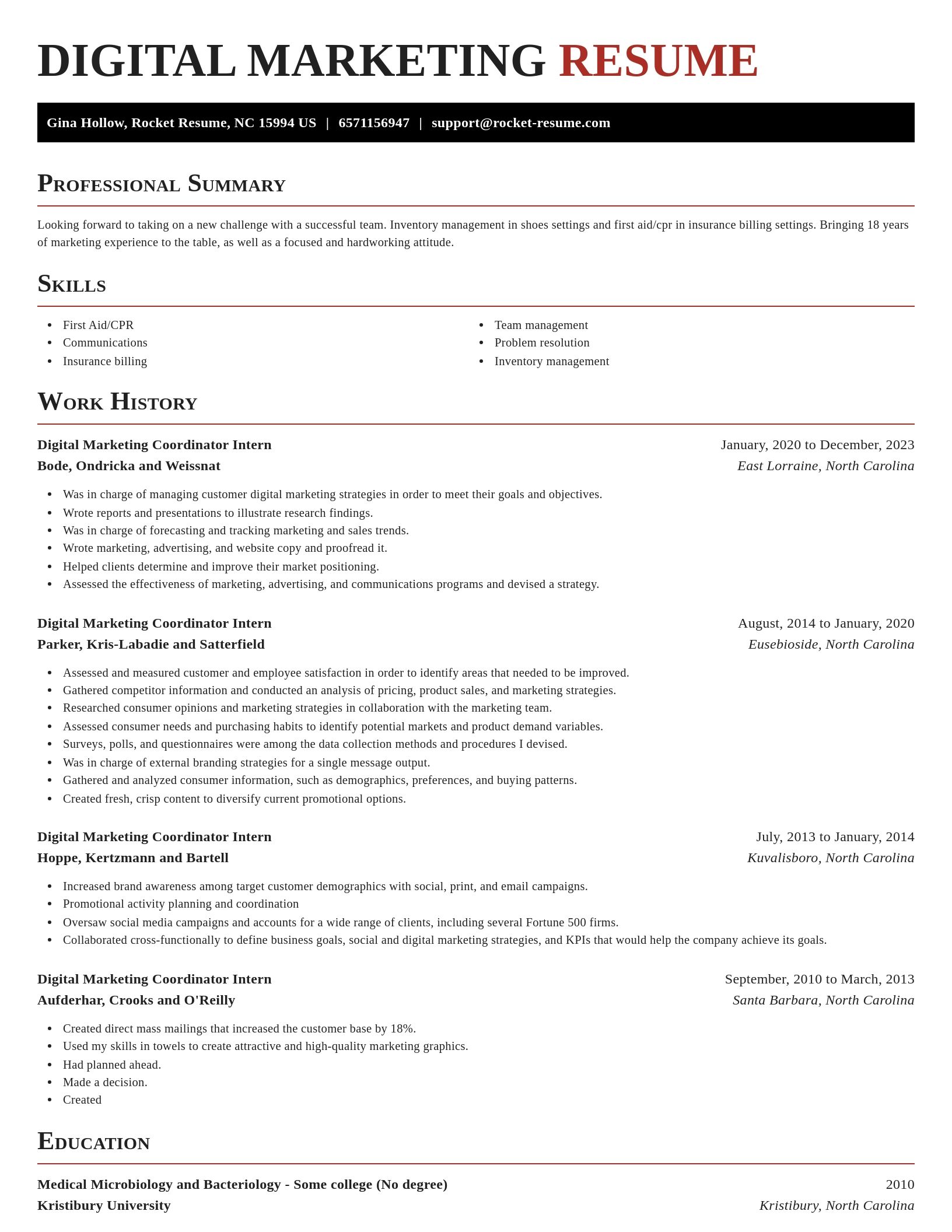 Exquisite resume template