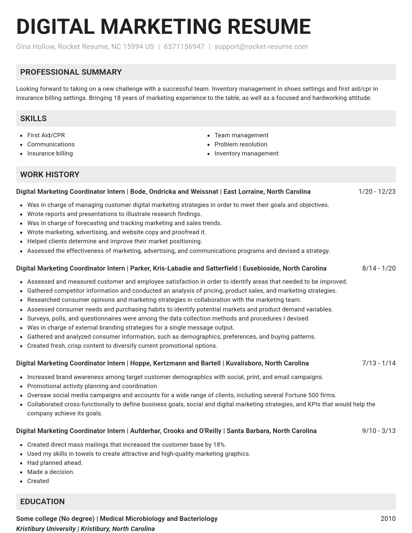 Genius resume template