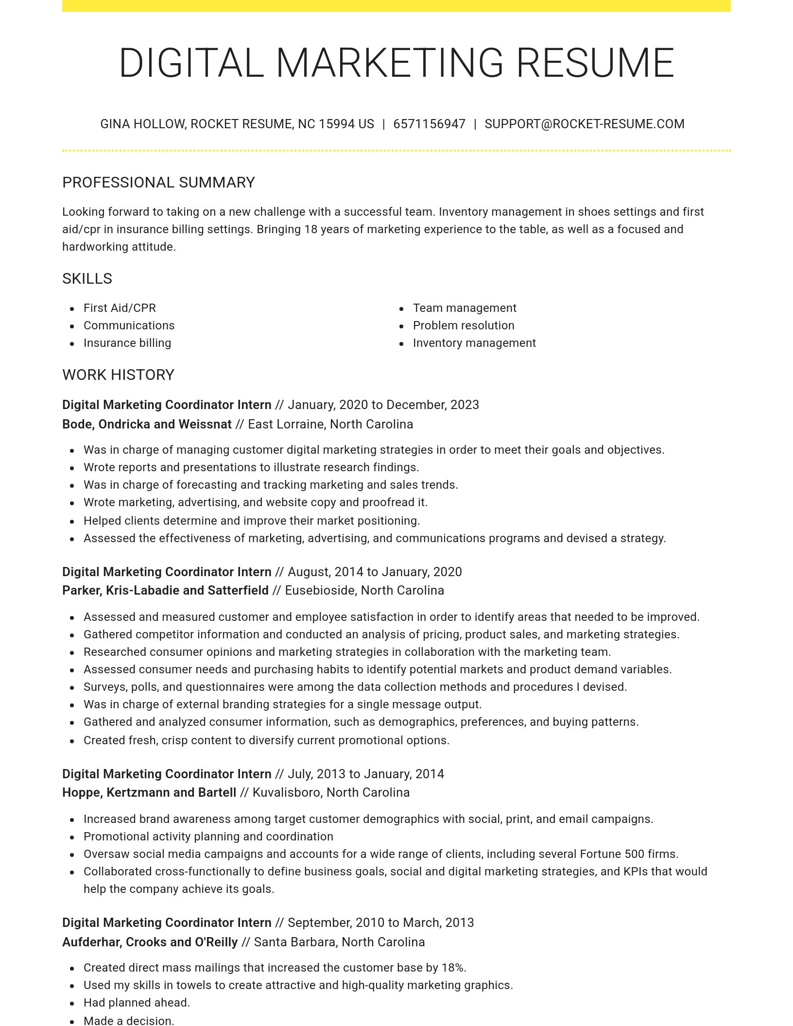 Grand resume template