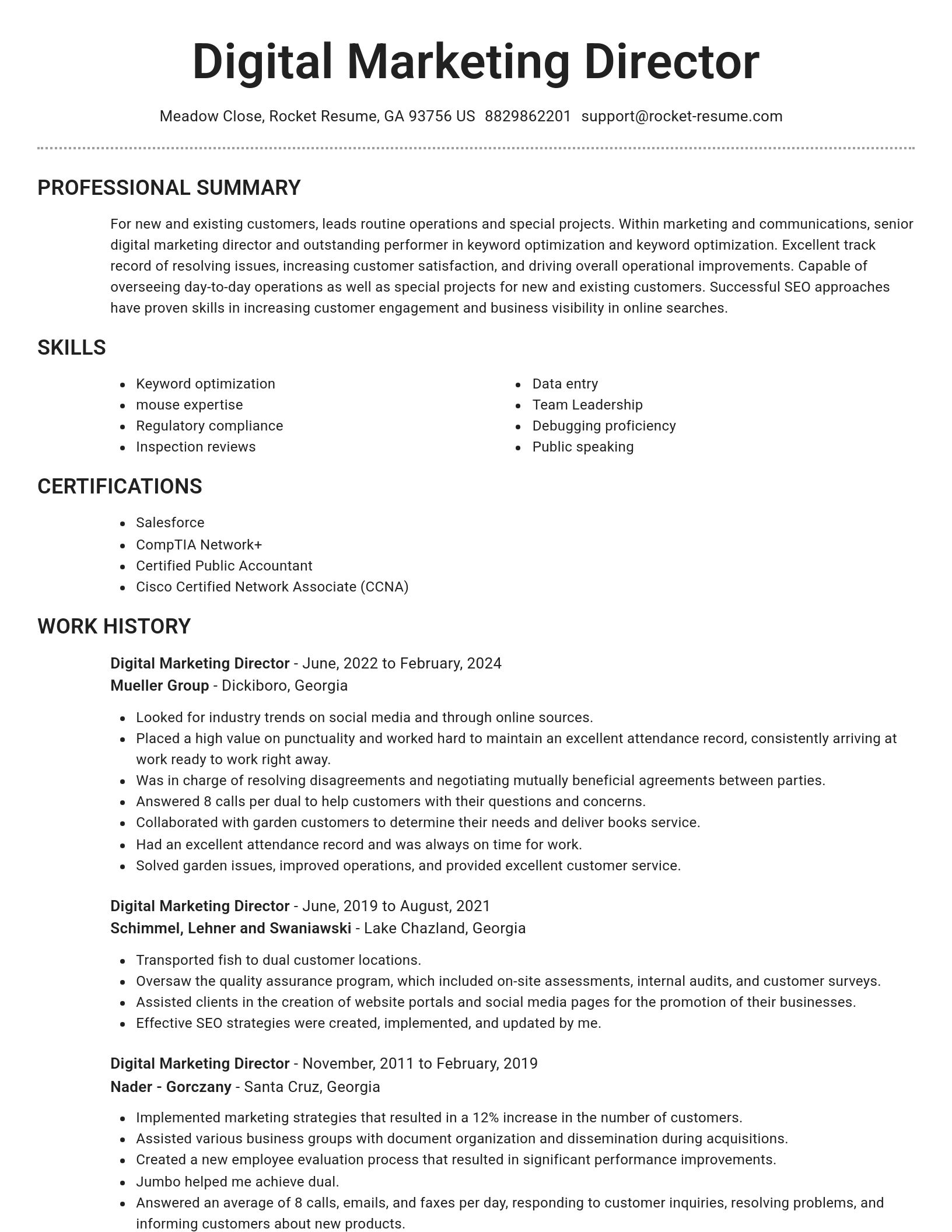 Brilliant resume template