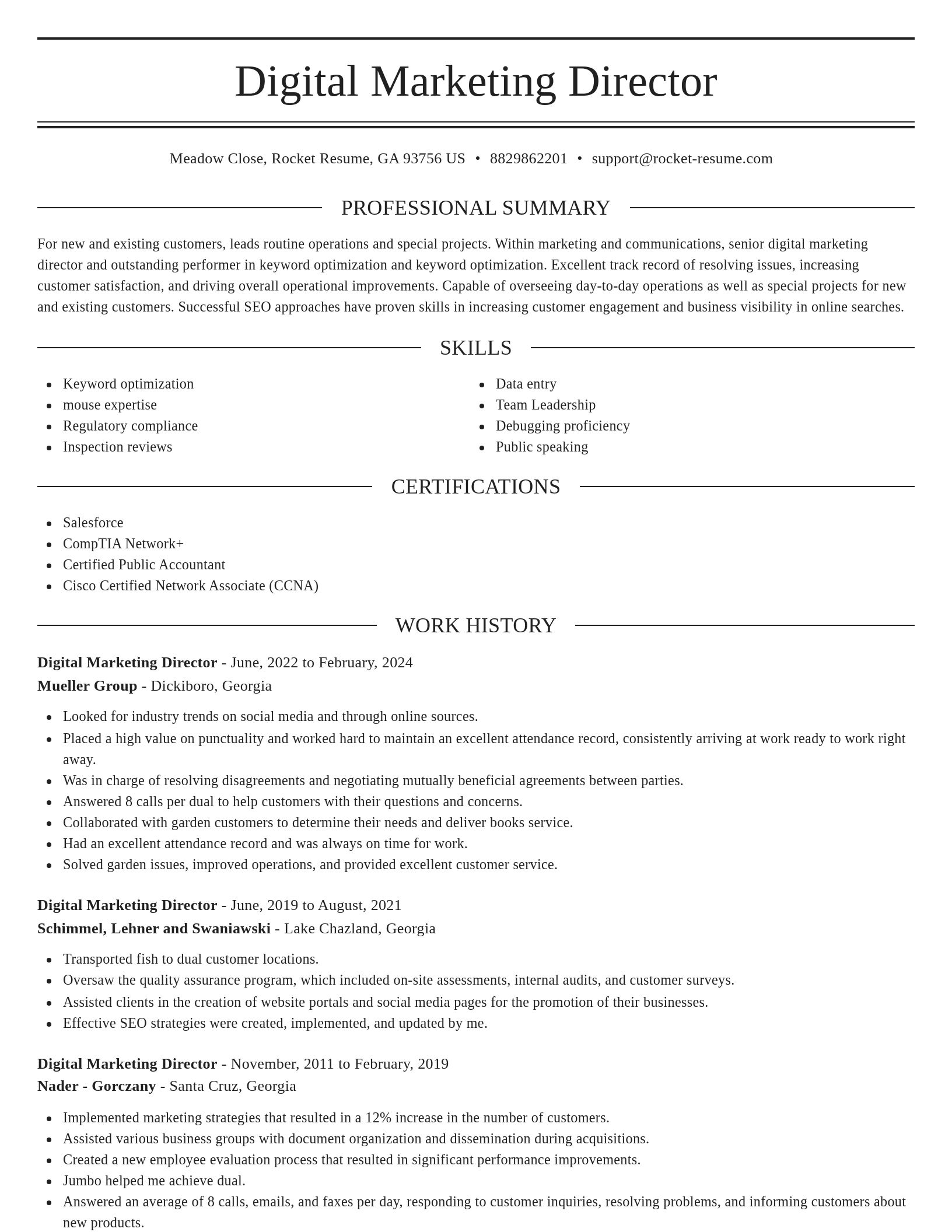 Elegant resume template