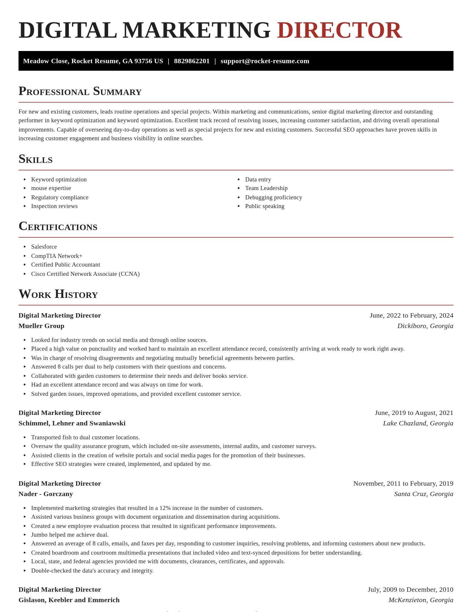 Exquisite resume template