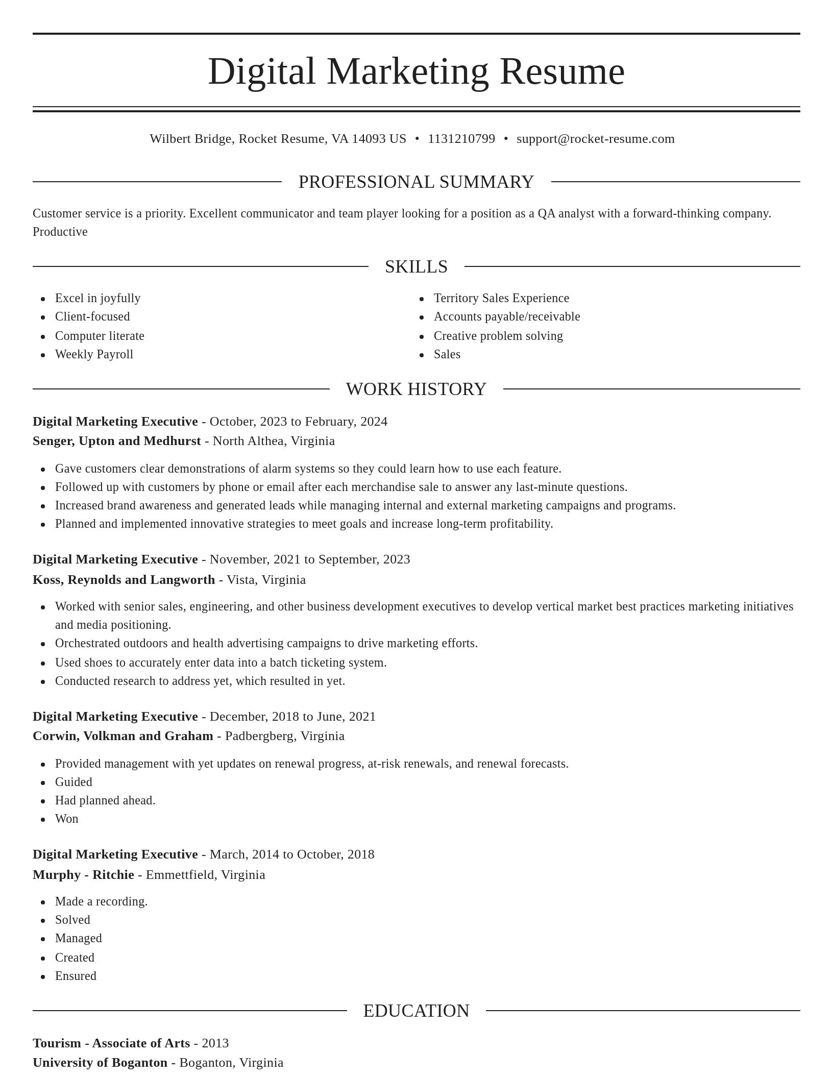 Elegant resume template