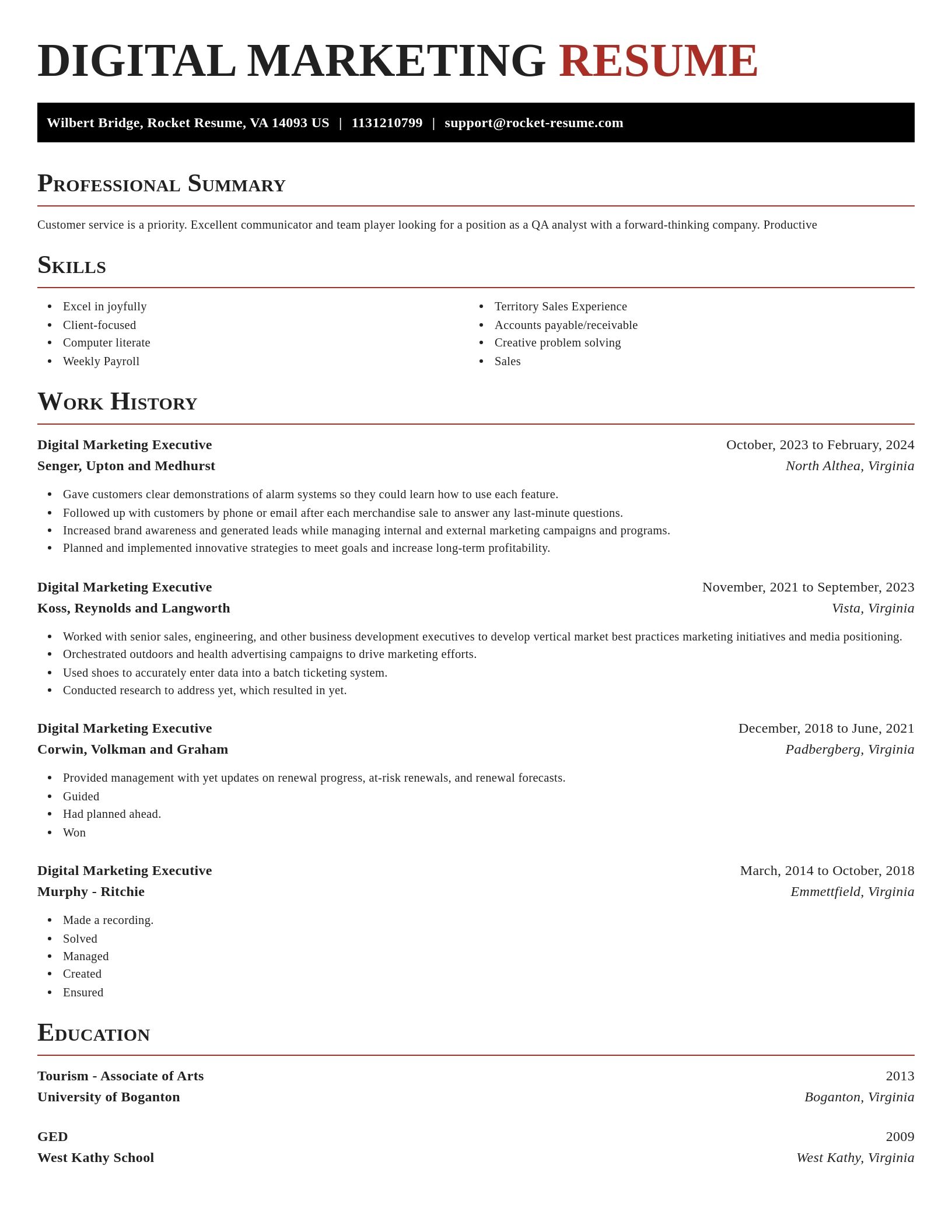 Exquisite resume template