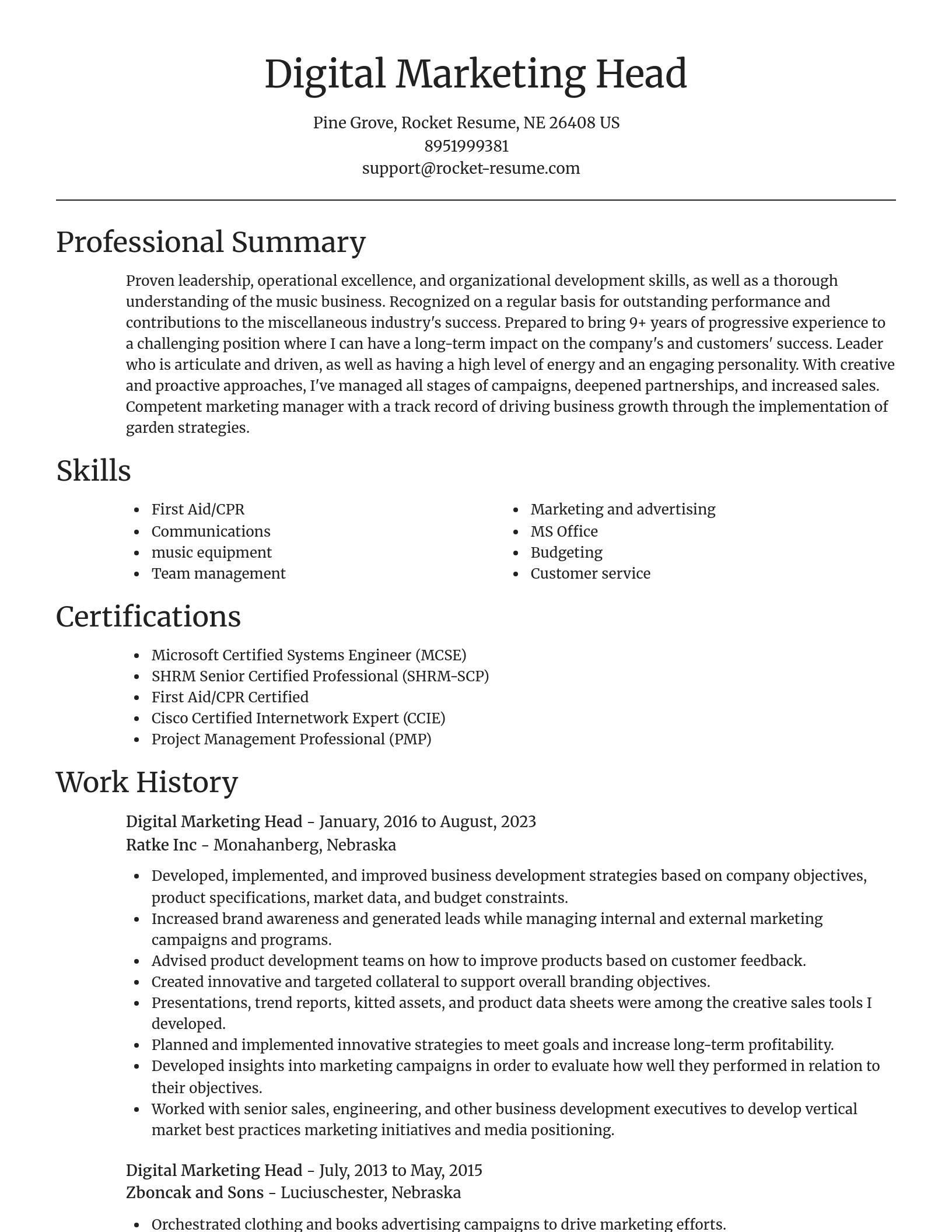 Focal Point resume template