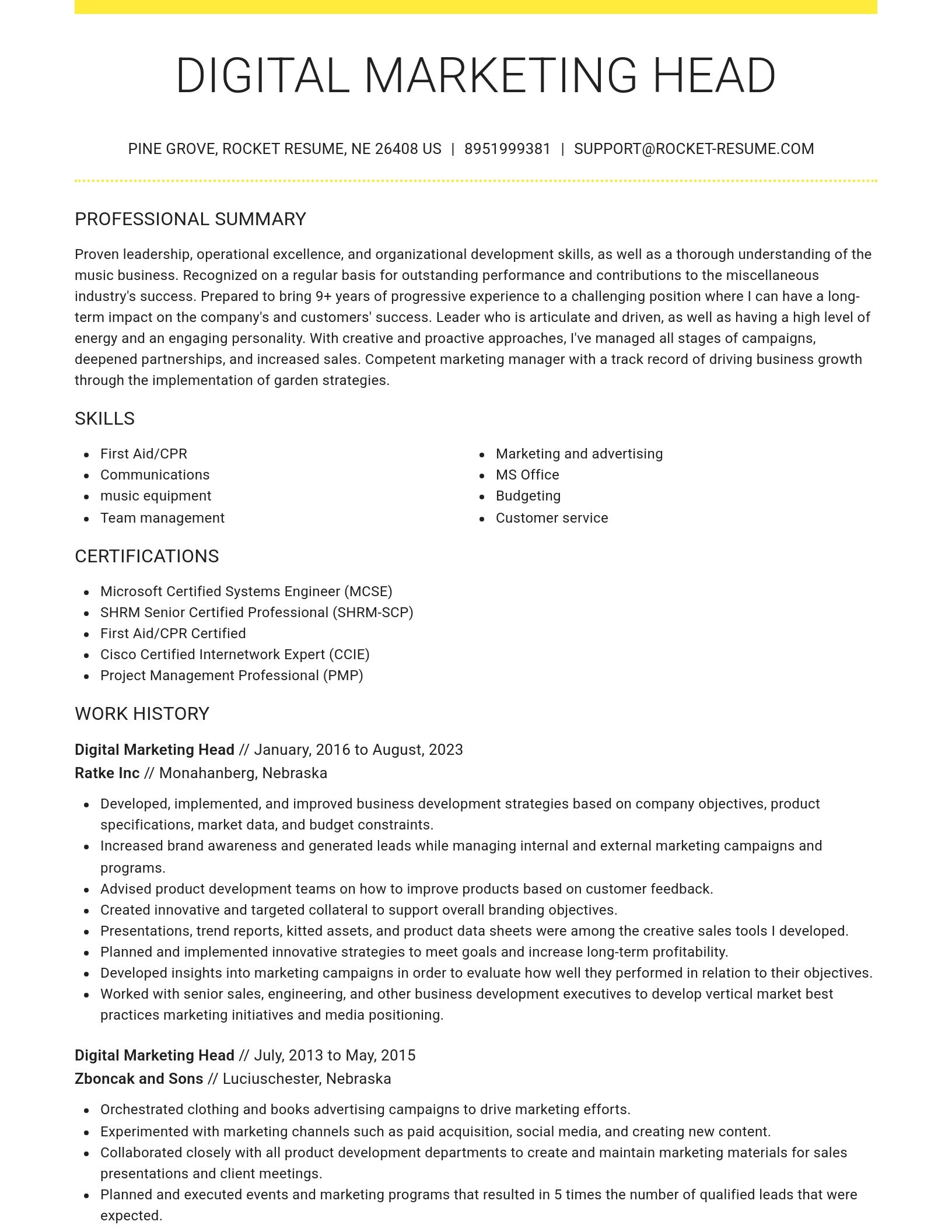 Grand resume template
