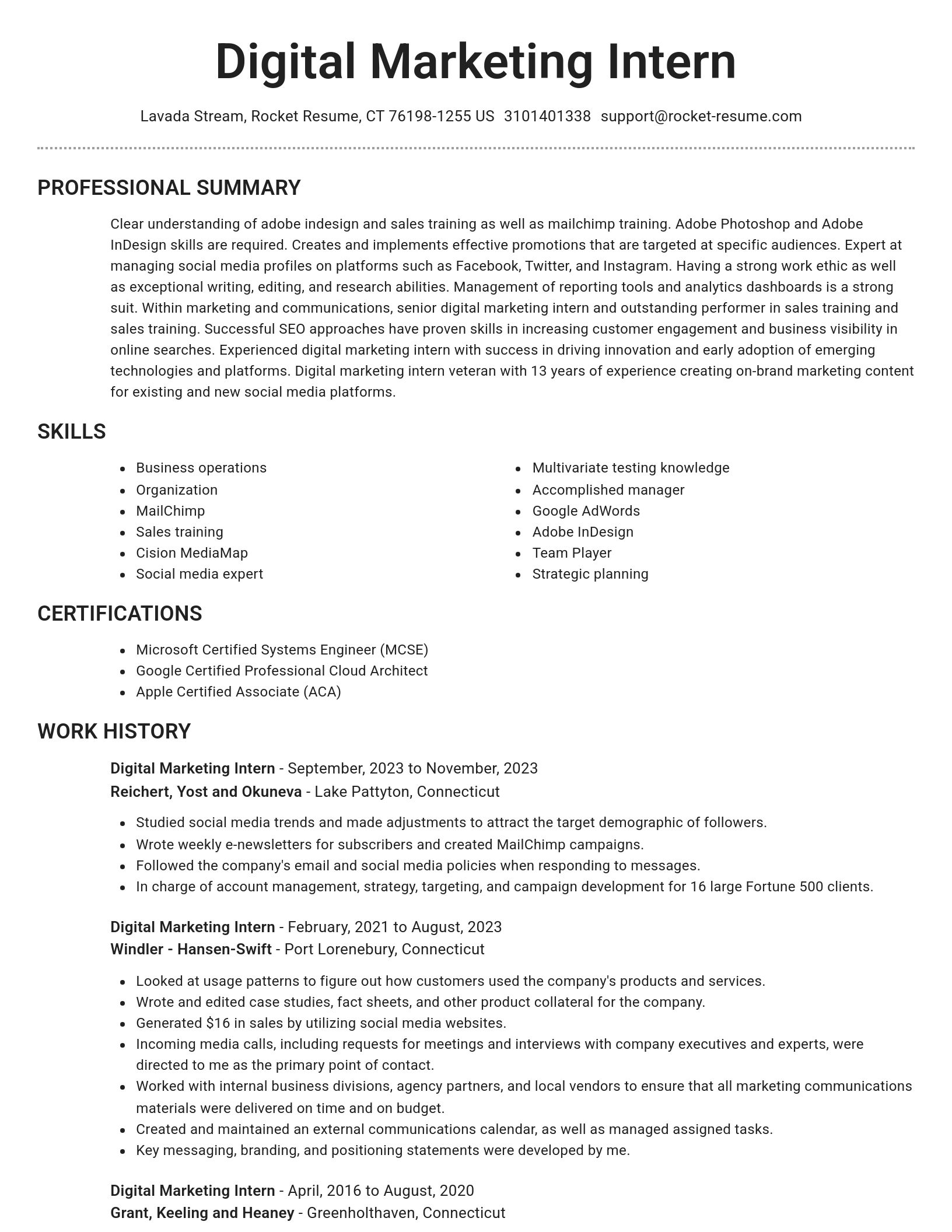 Brilliant resume template