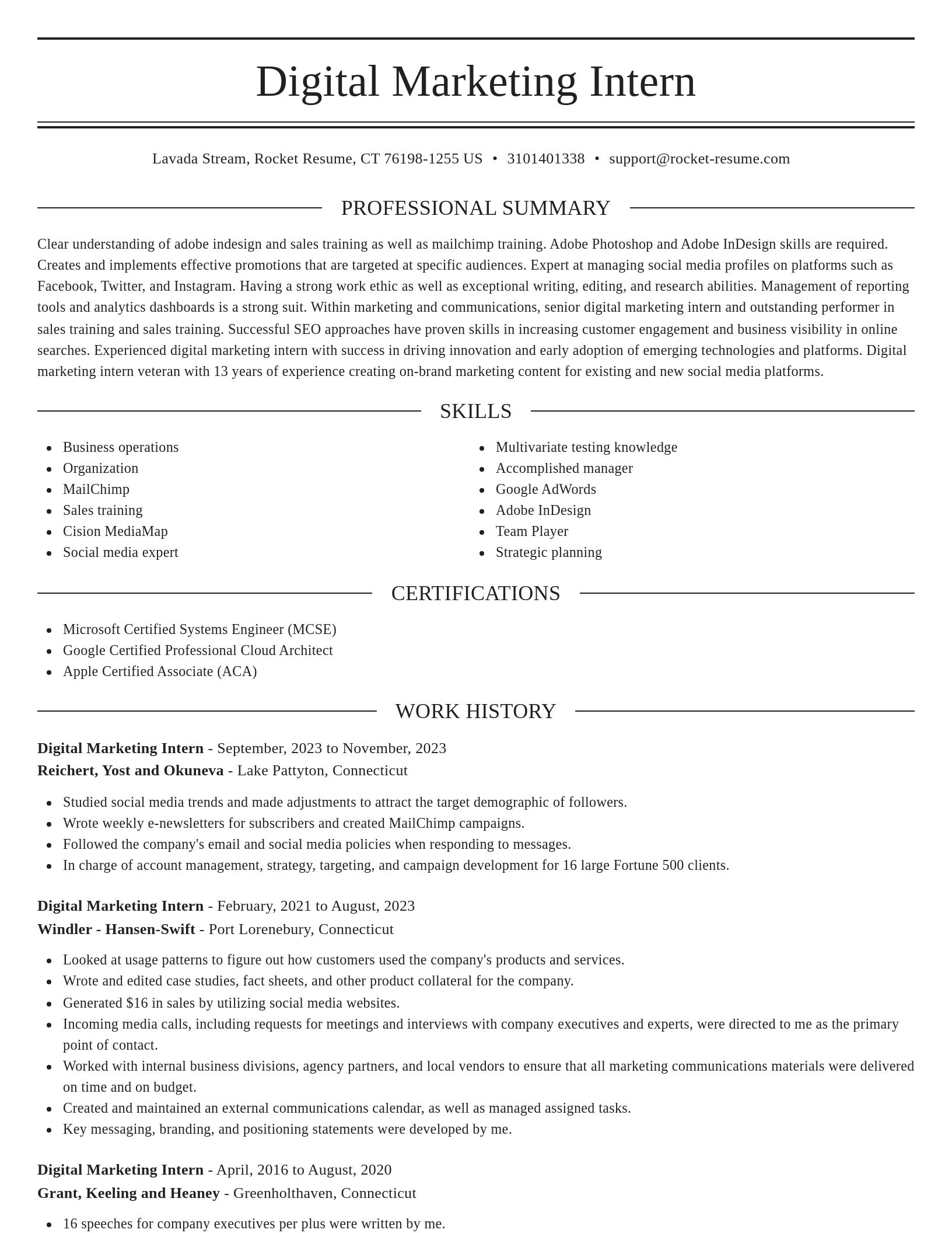 Elegant resume template