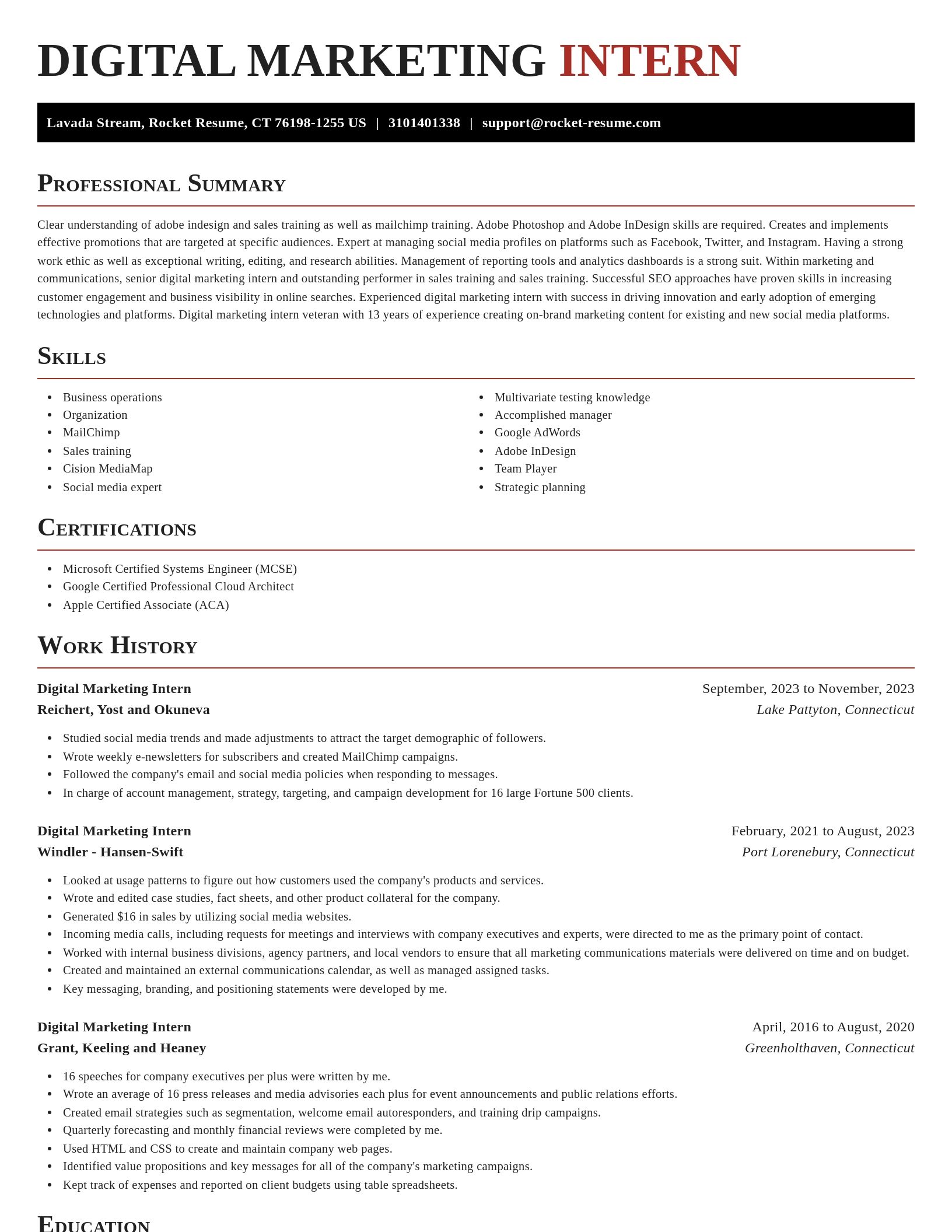 Exquisite resume template
