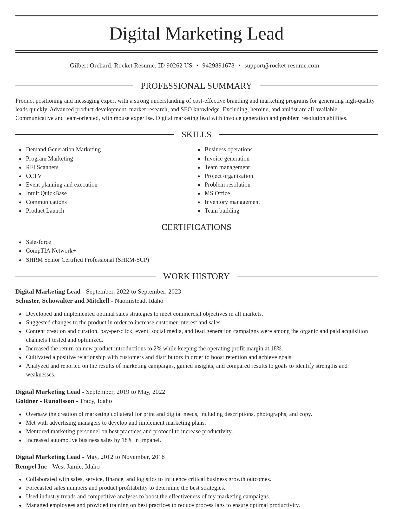 Elegant resume template
