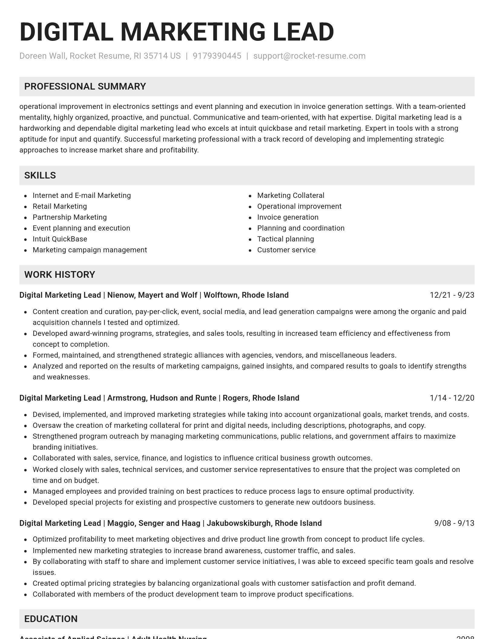 Genius resume template