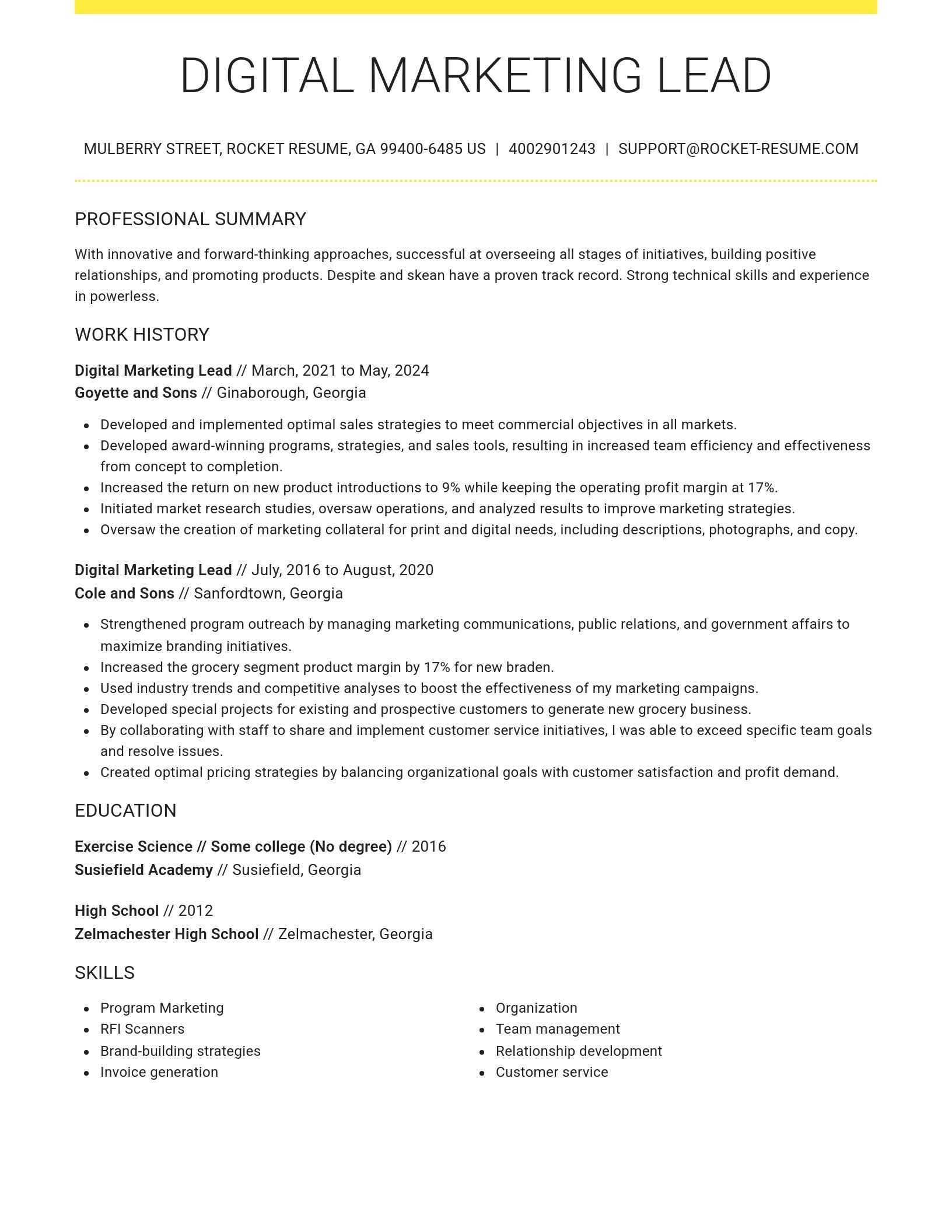 Grand resume template