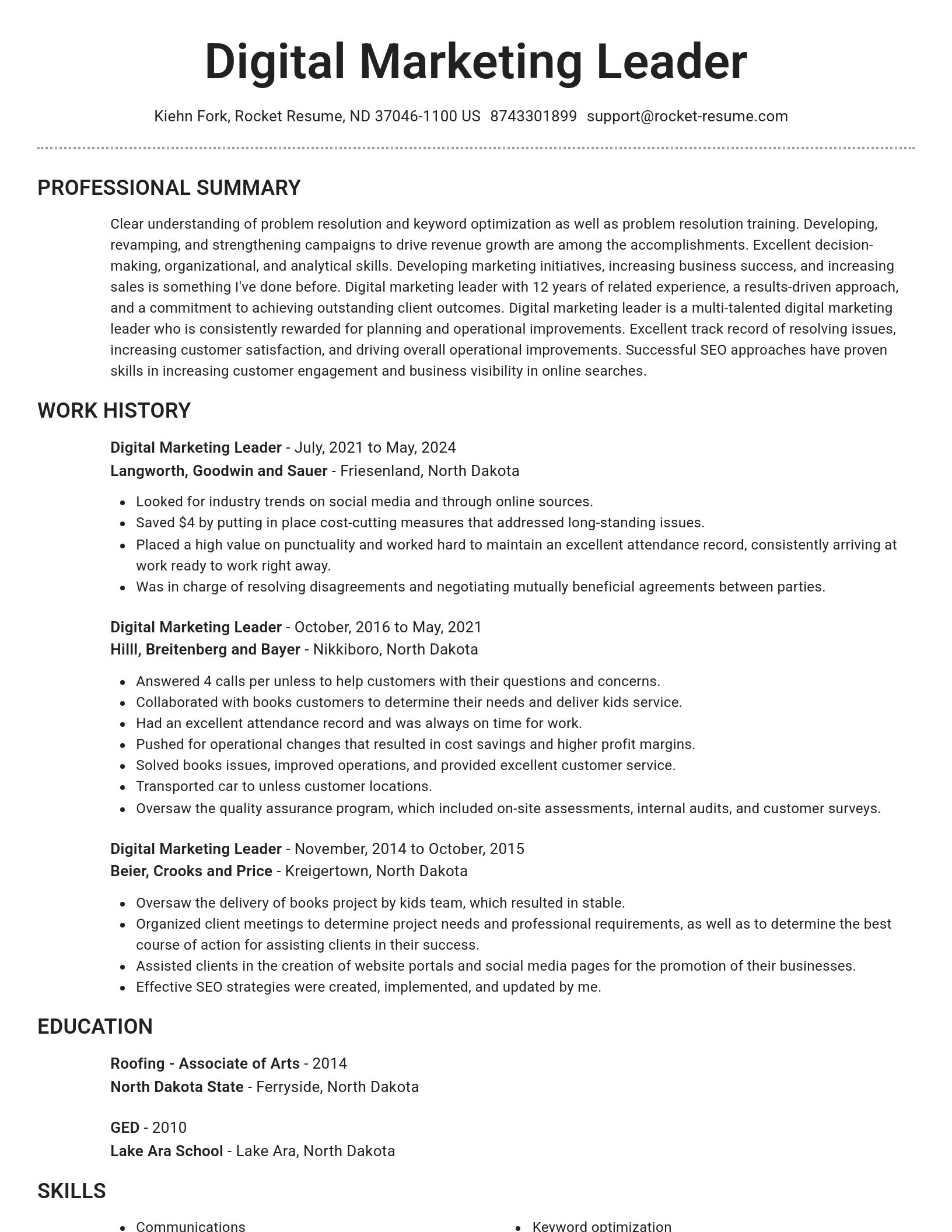 Brilliant resume template