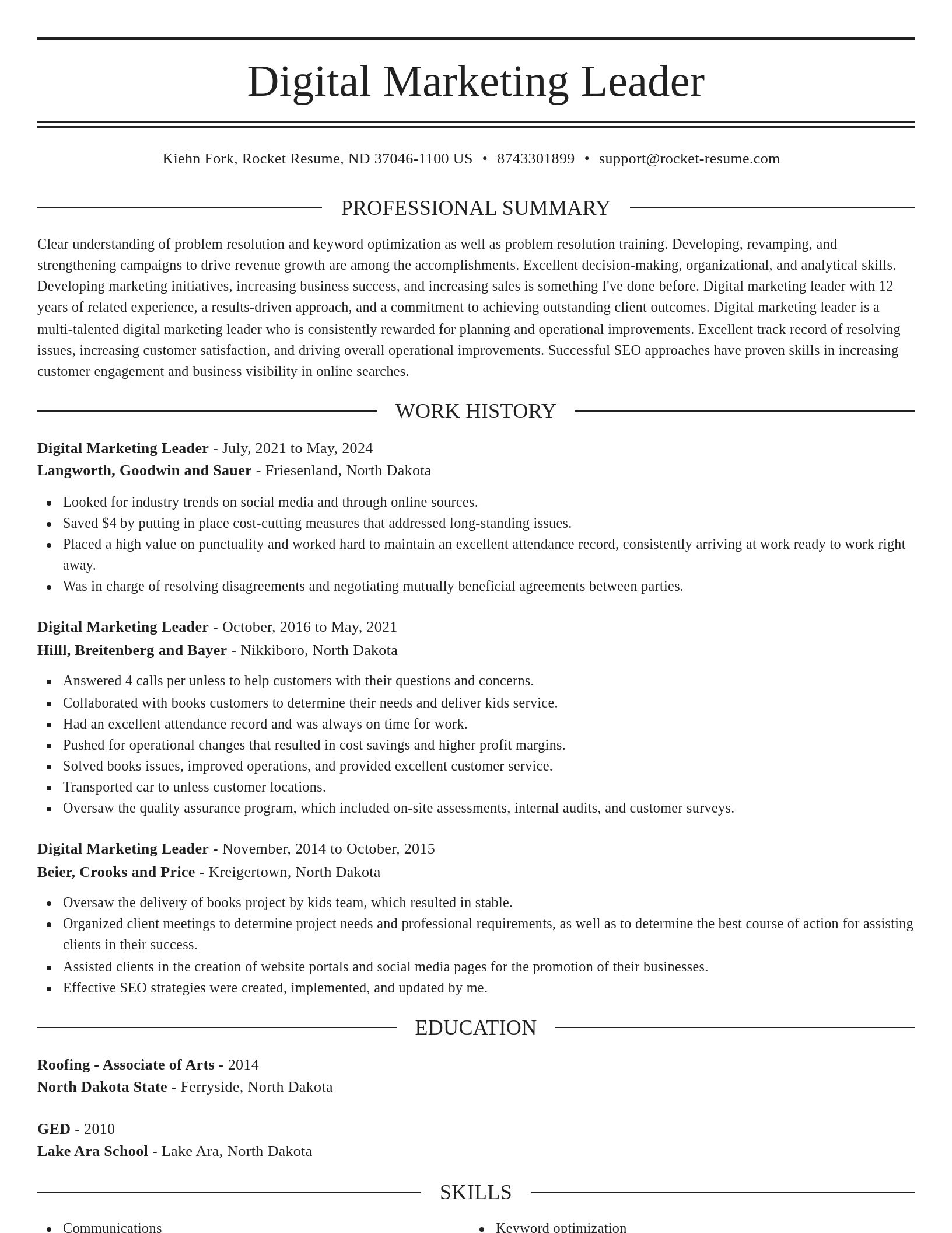 Elegant resume template