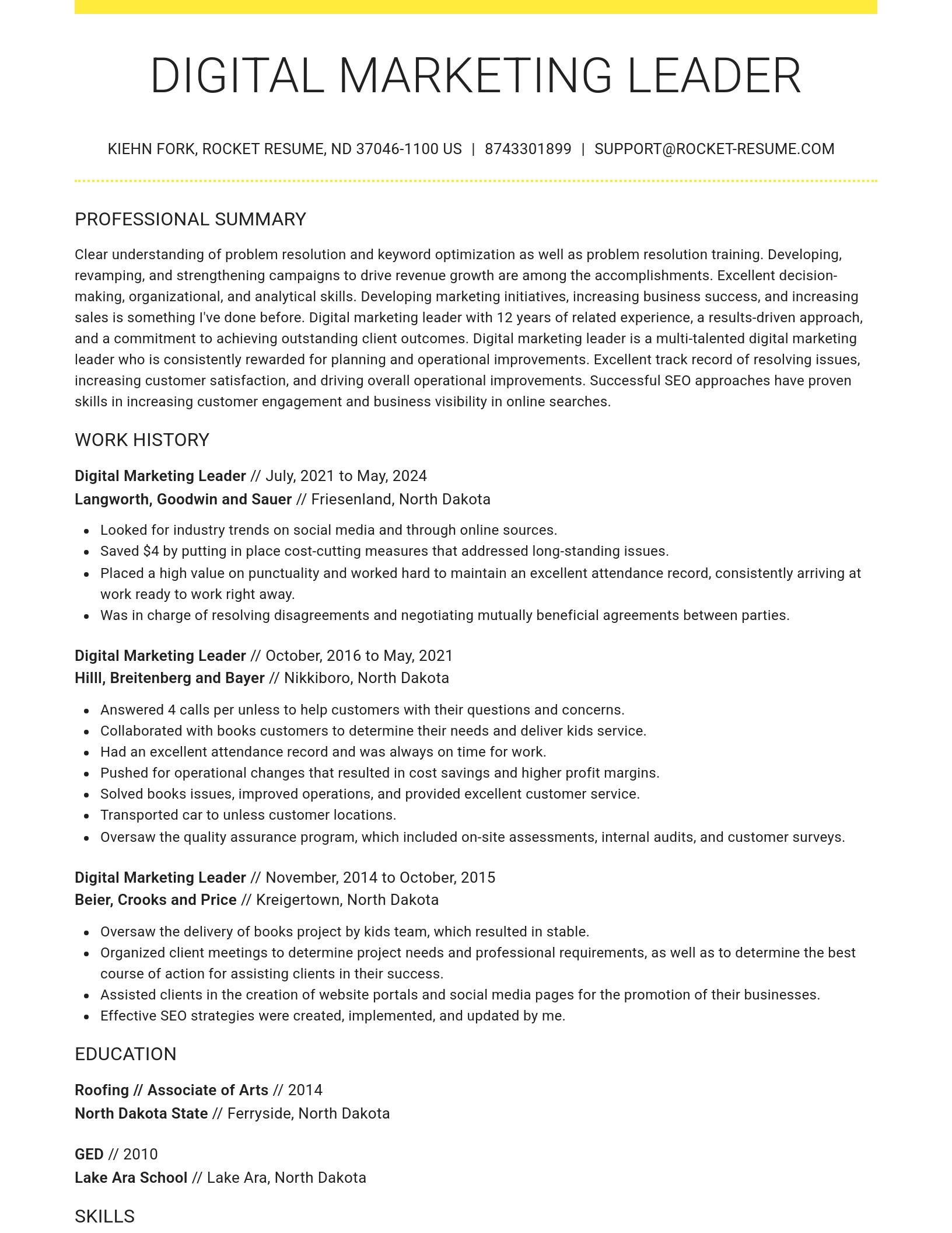 Grand resume template