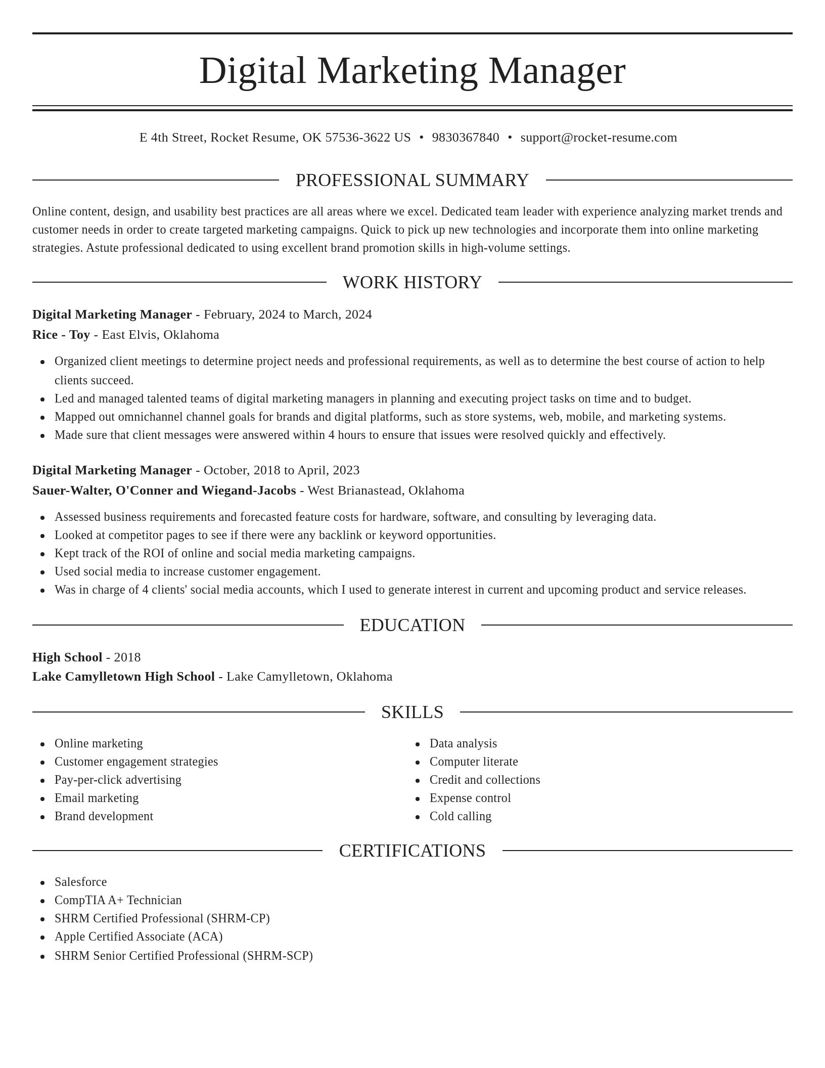 Elegant resume template