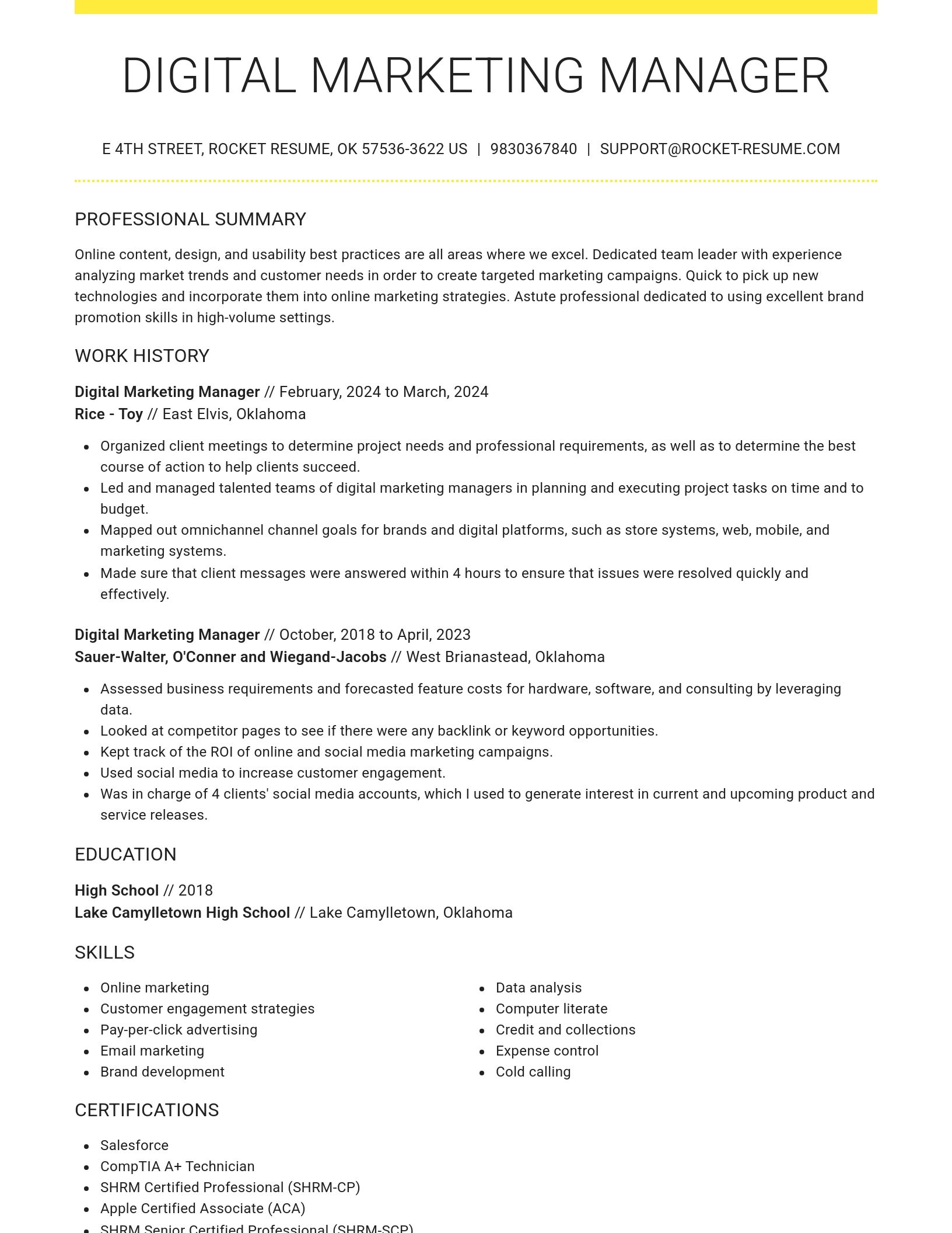 Grand resume template