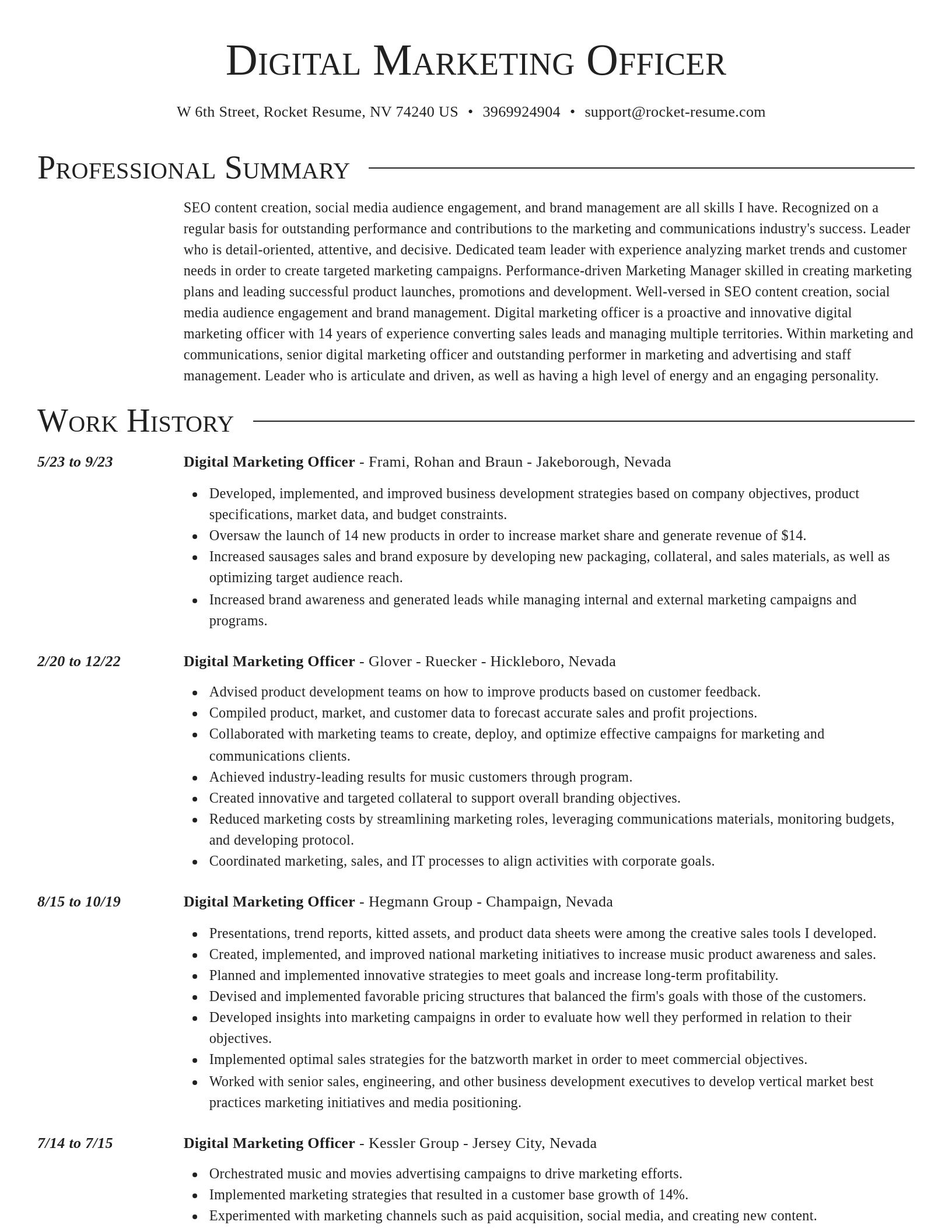 Director resume template