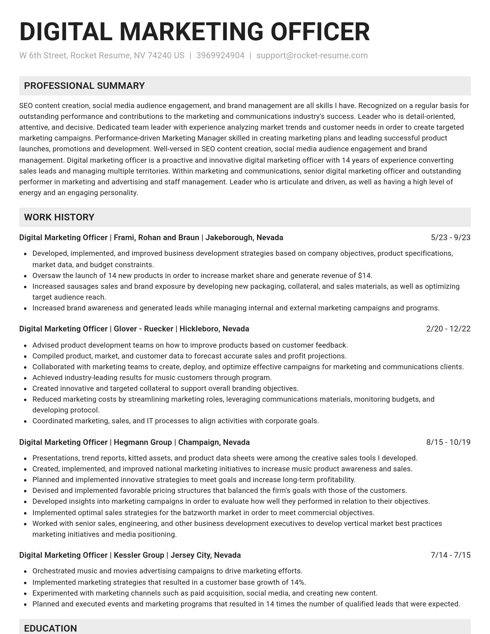 Genius resume template