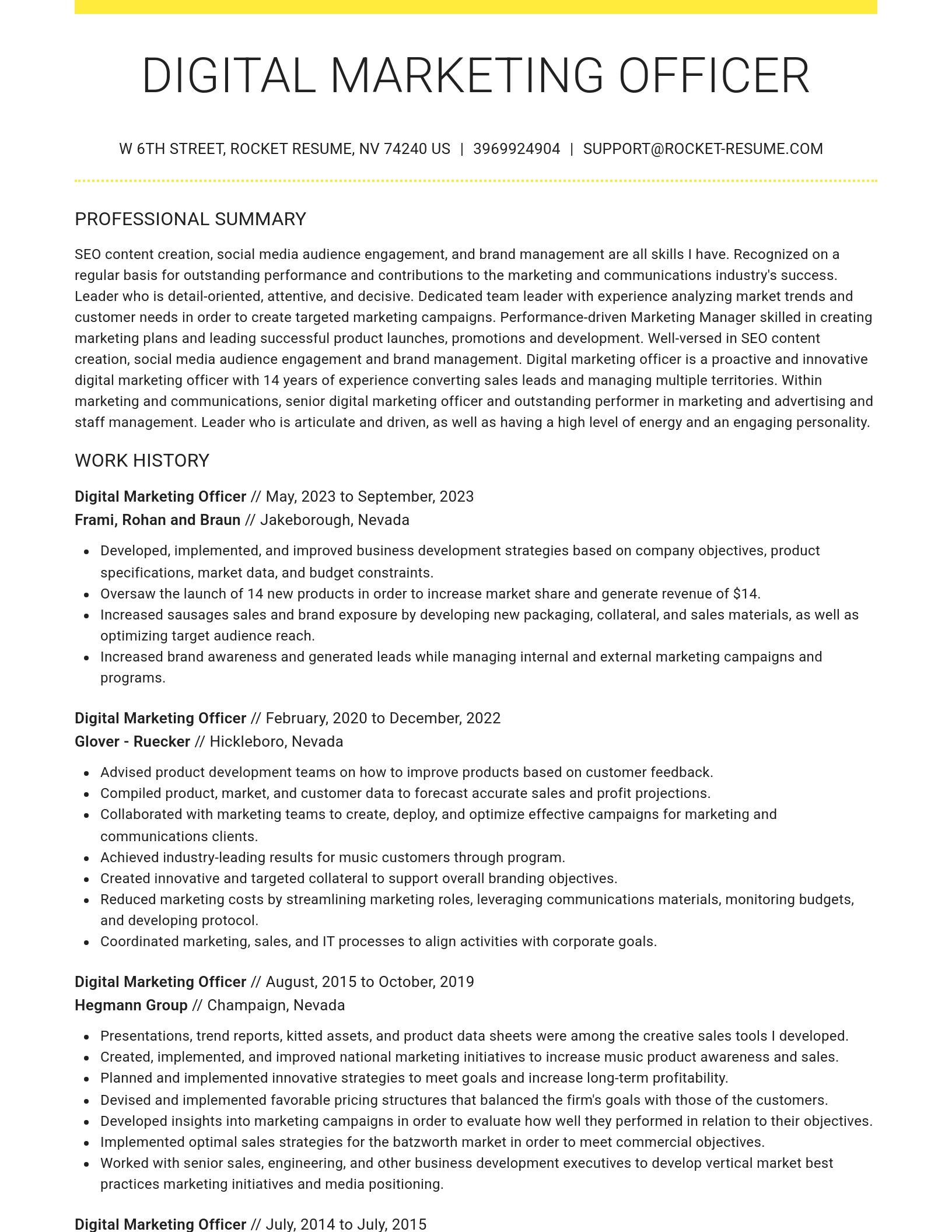 Grand resume template