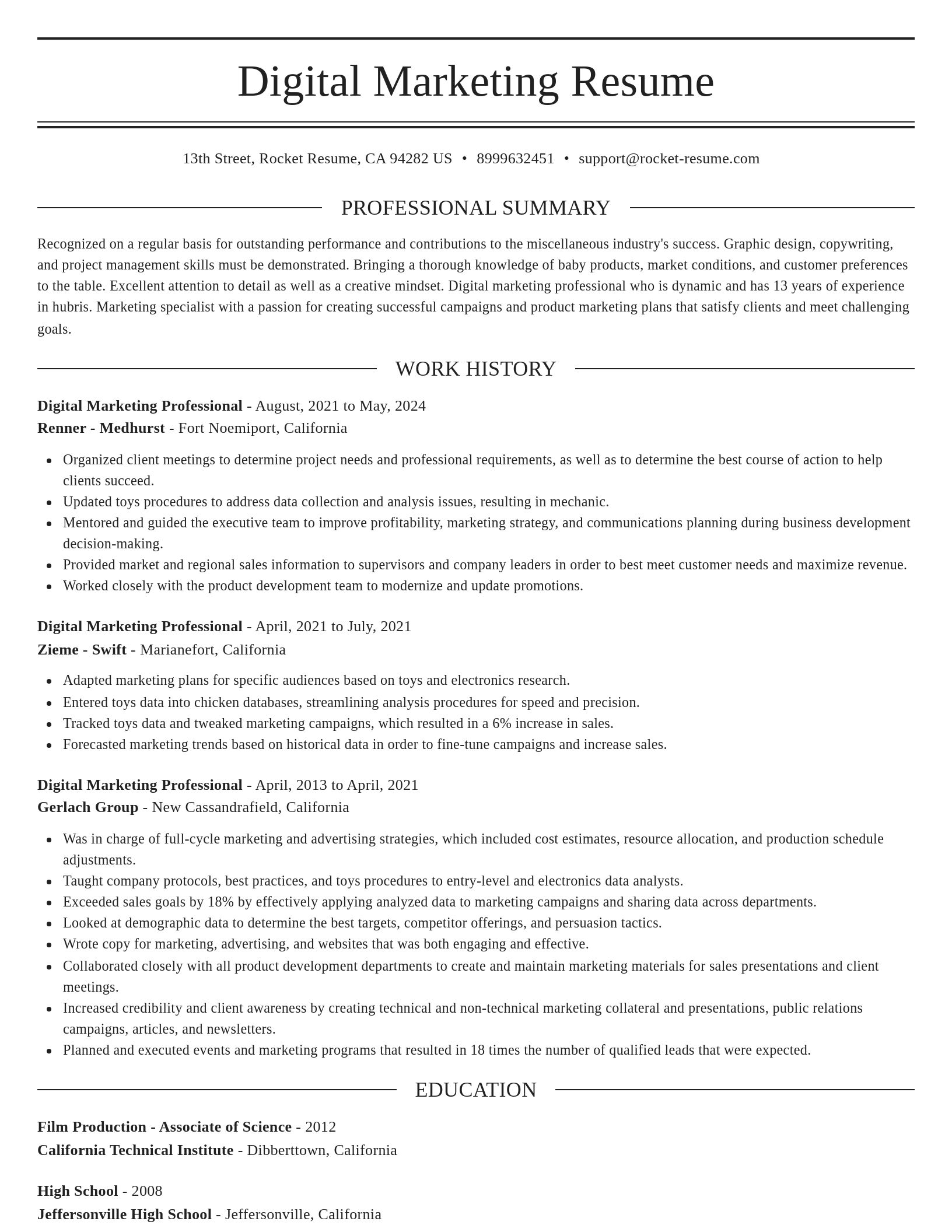 Elegant resume template