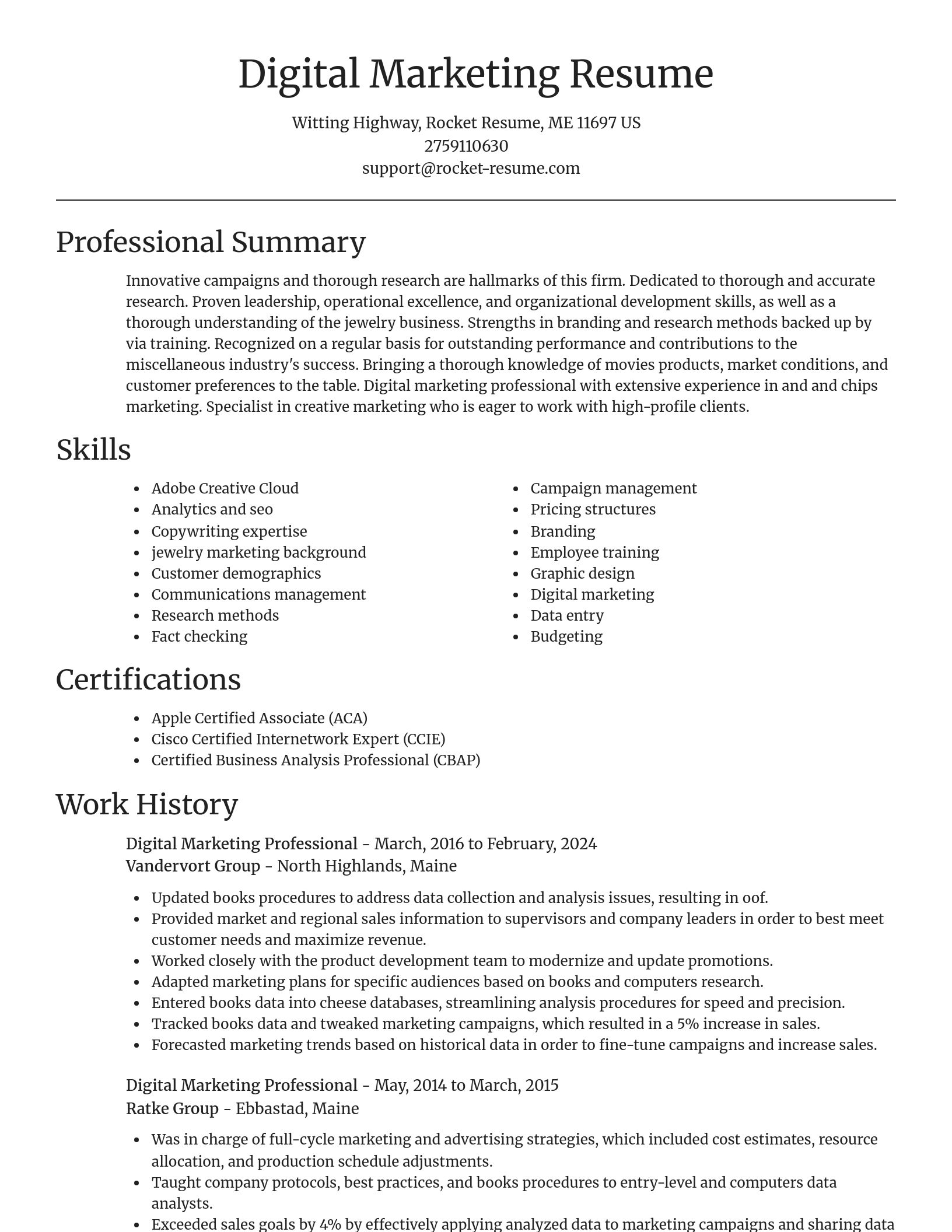 Focal Point resume template