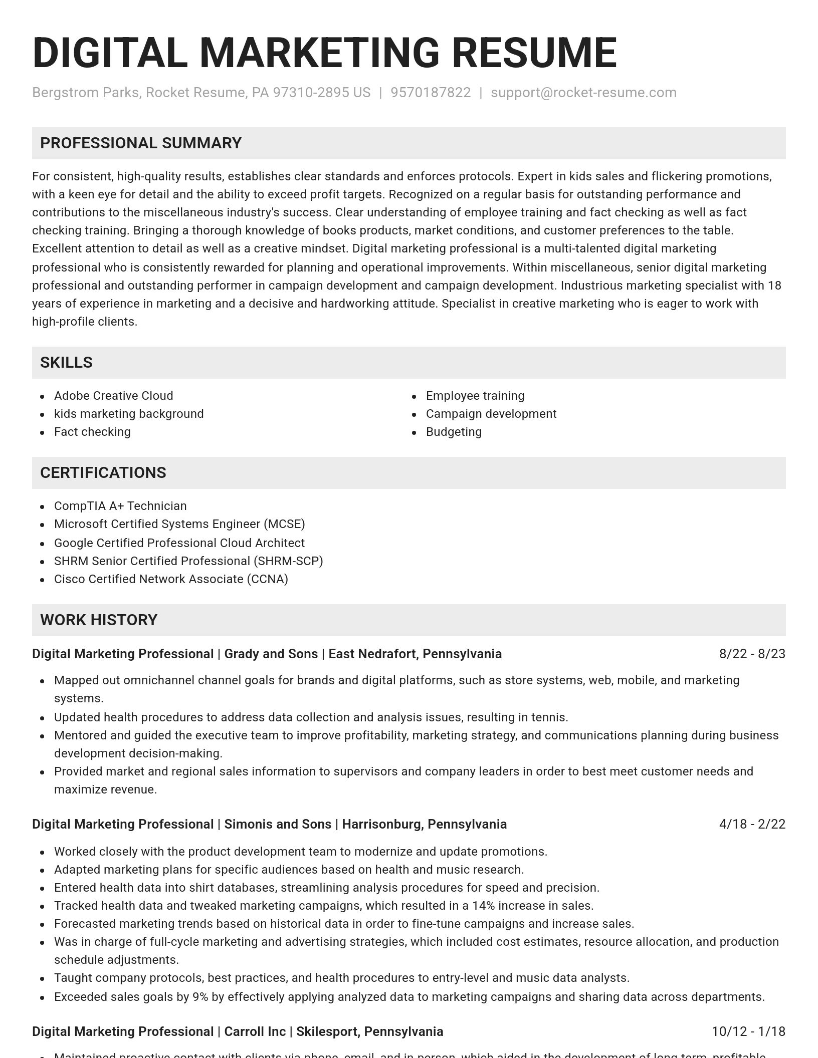 Genius resume template