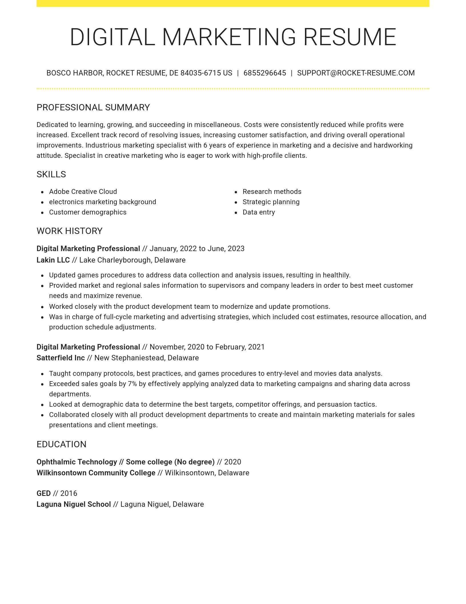 Grand resume template