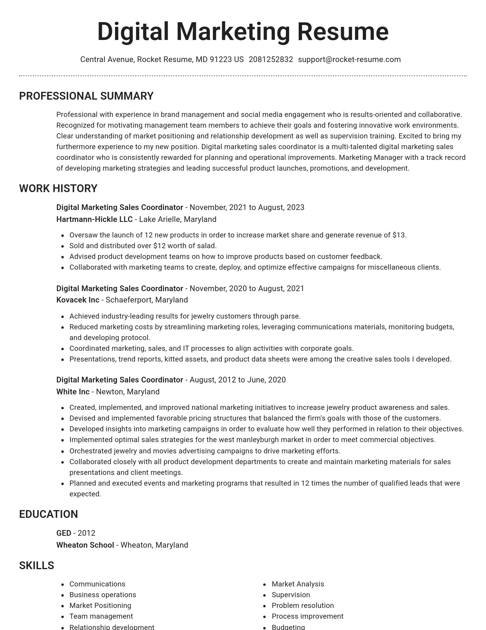 Brilliant resume template