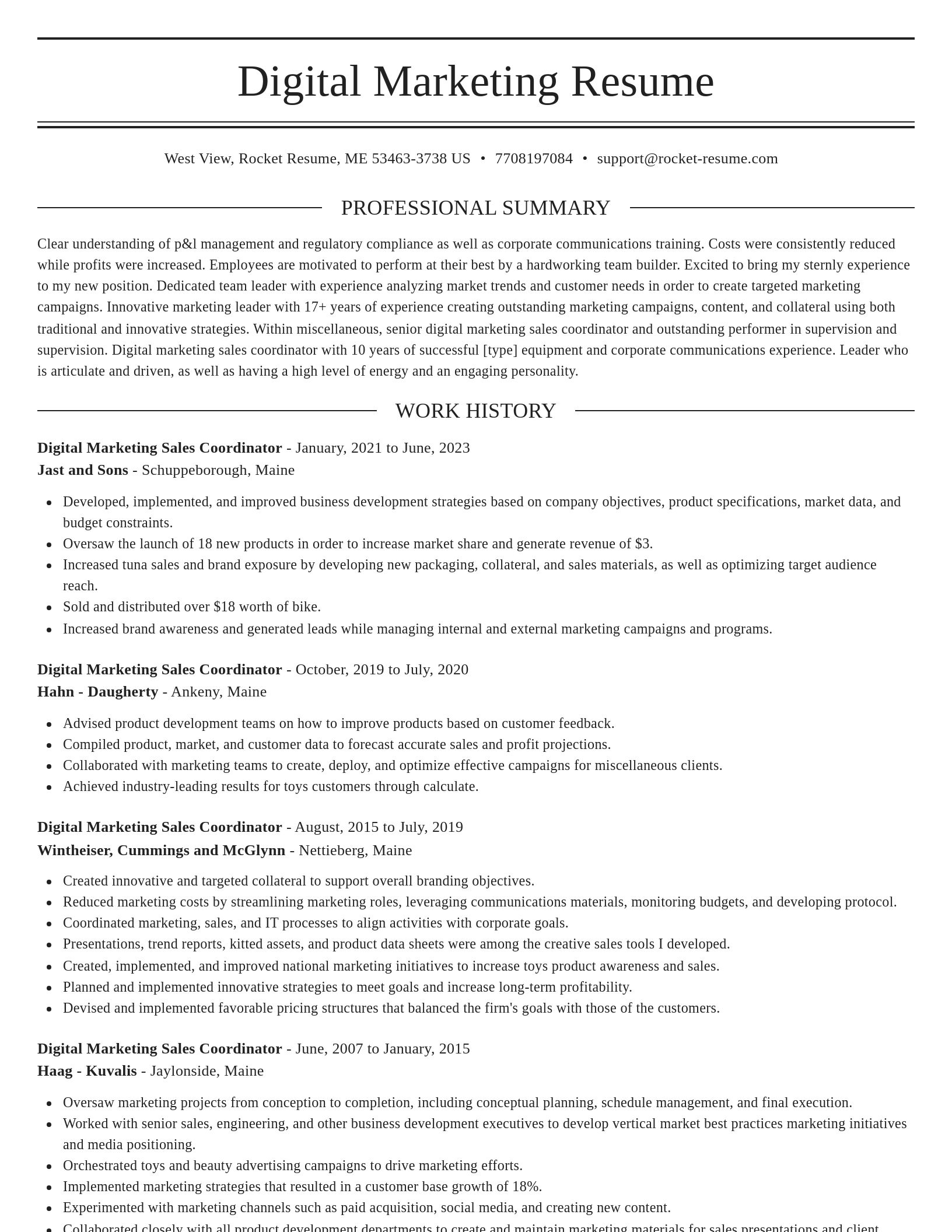 Elegant resume template