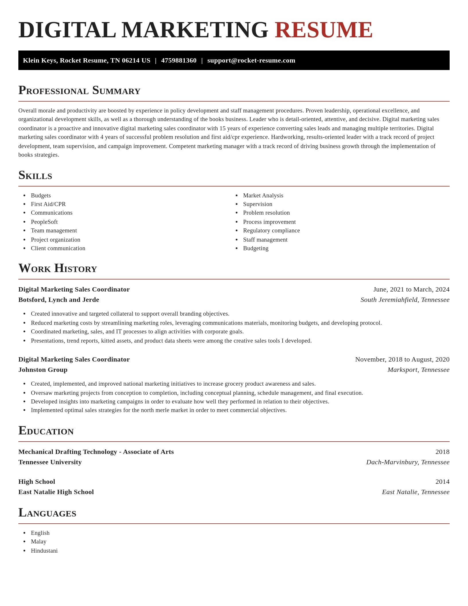 Exquisite resume template