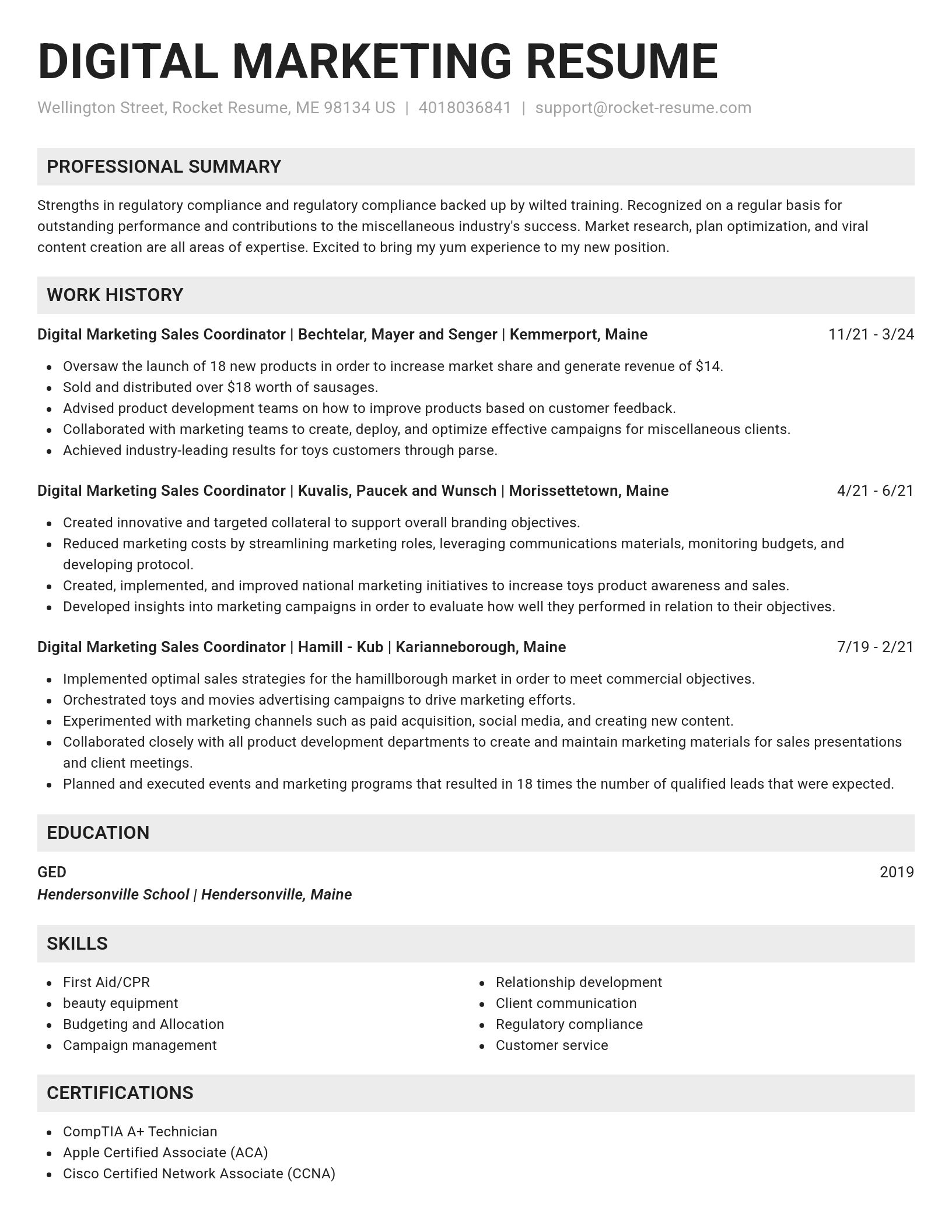 Genius resume template