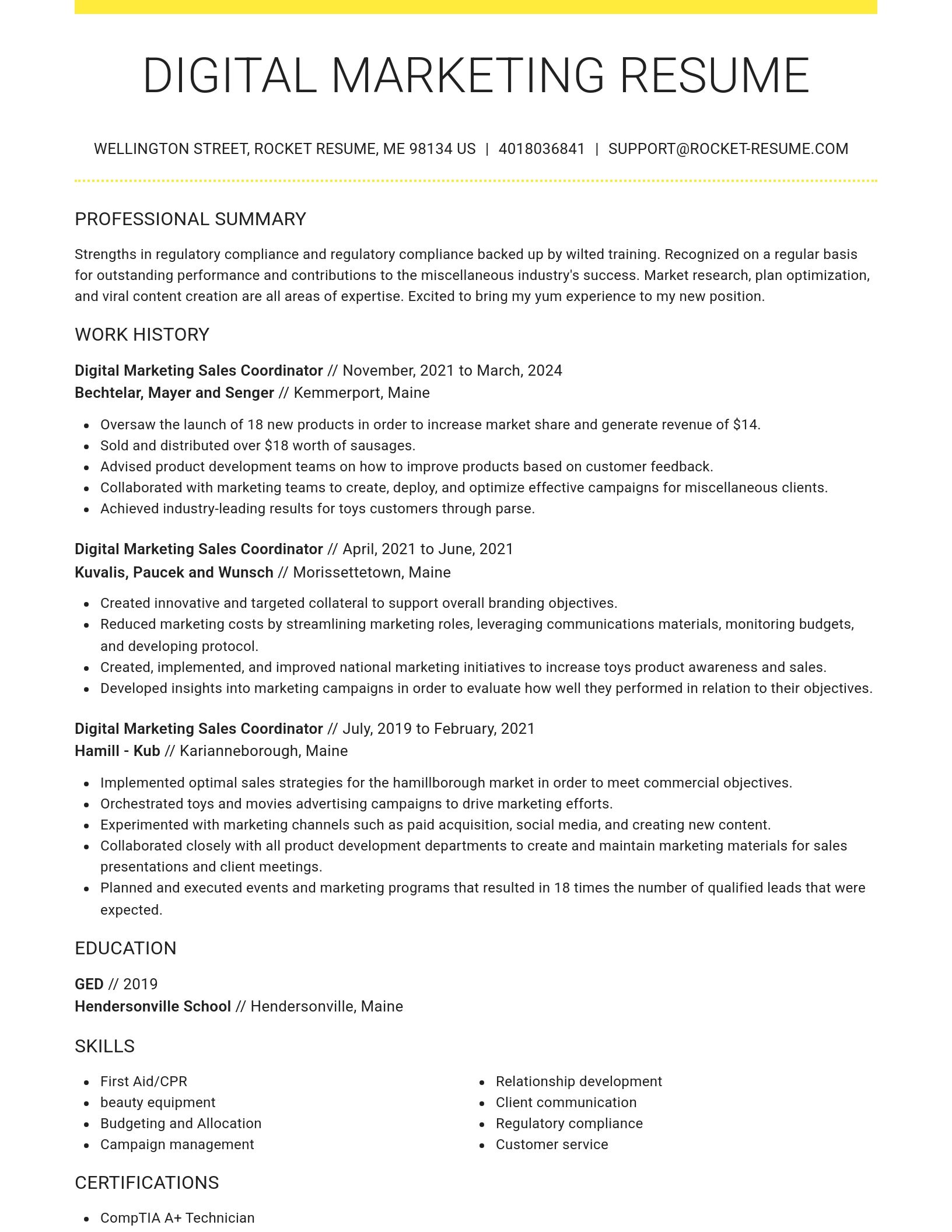 Grand resume template