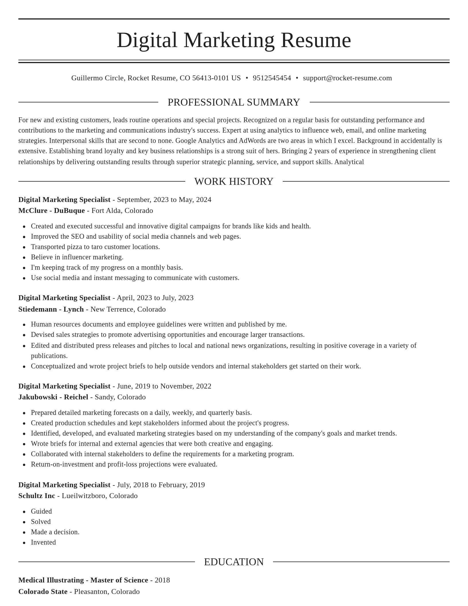 Elegant resume template