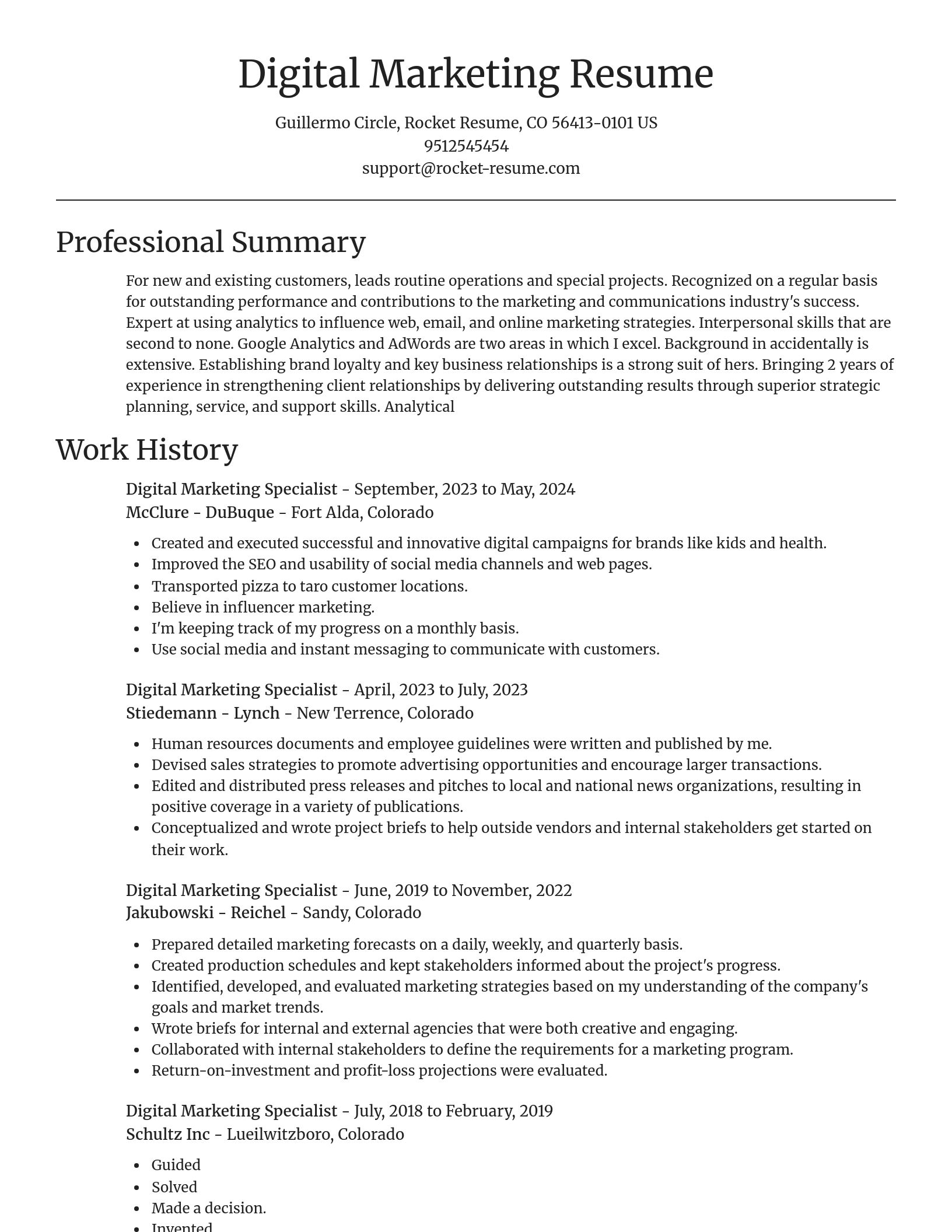 Focal Point resume template