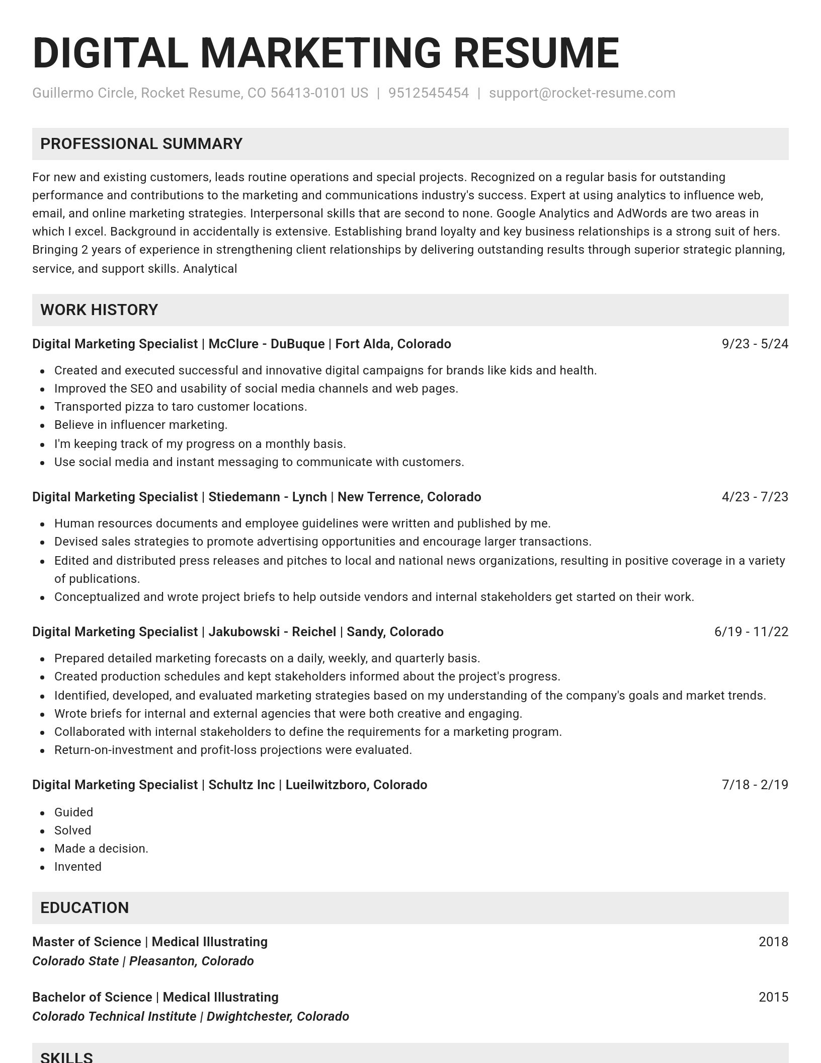 Genius resume template