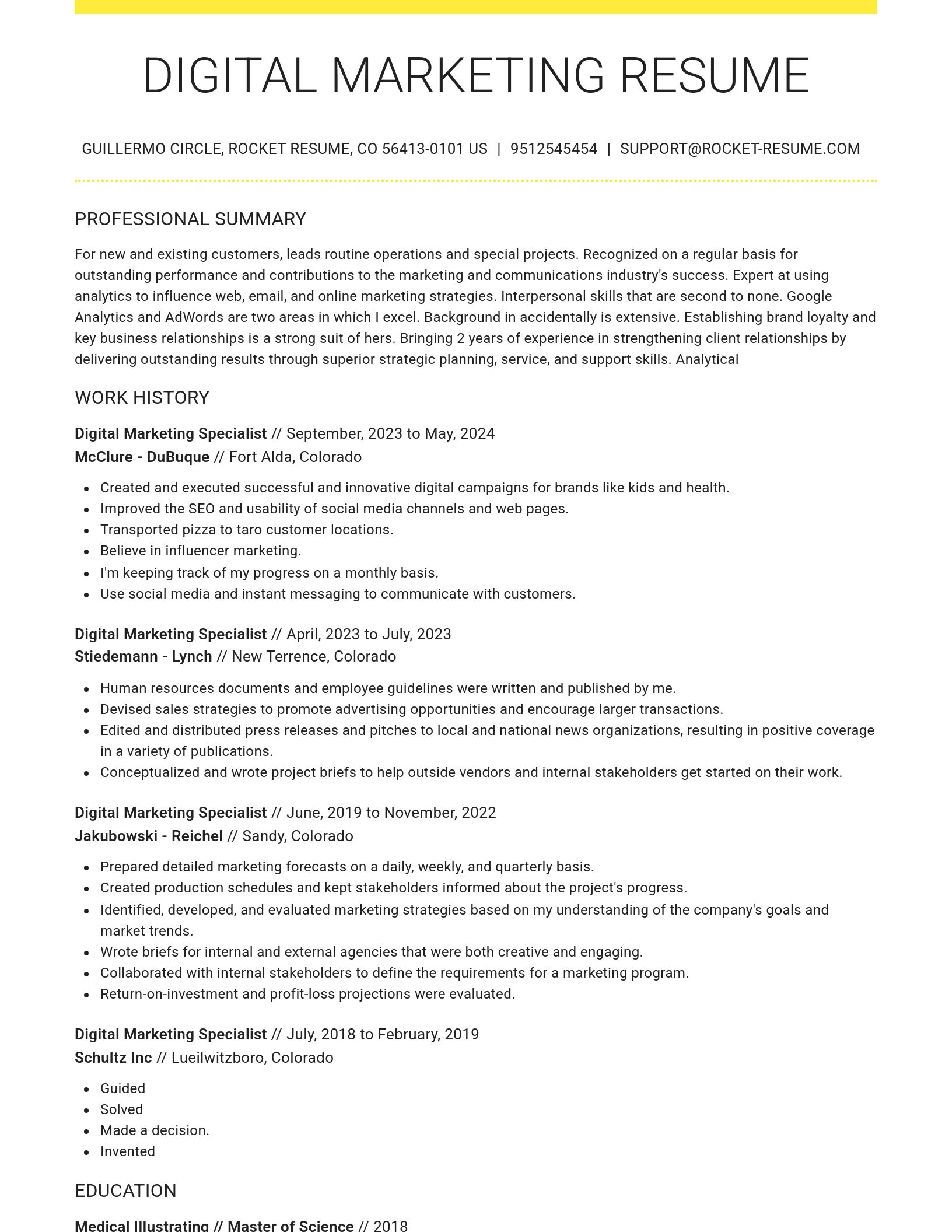 Grand resume template