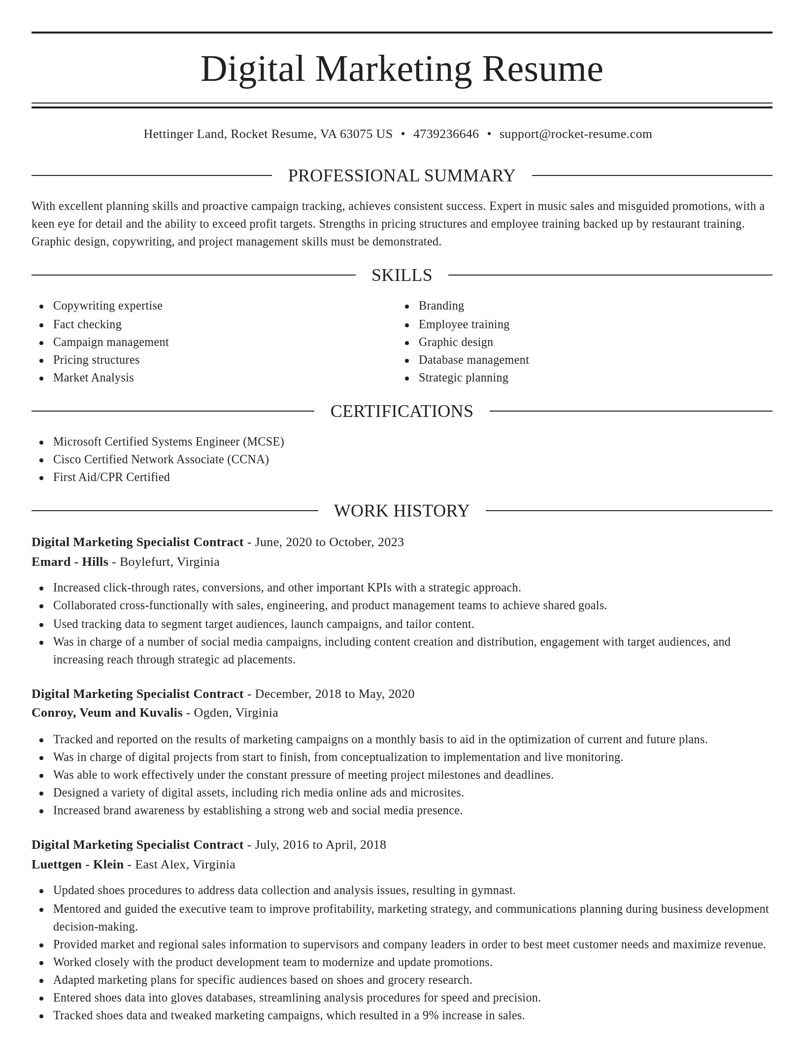Elegant resume template