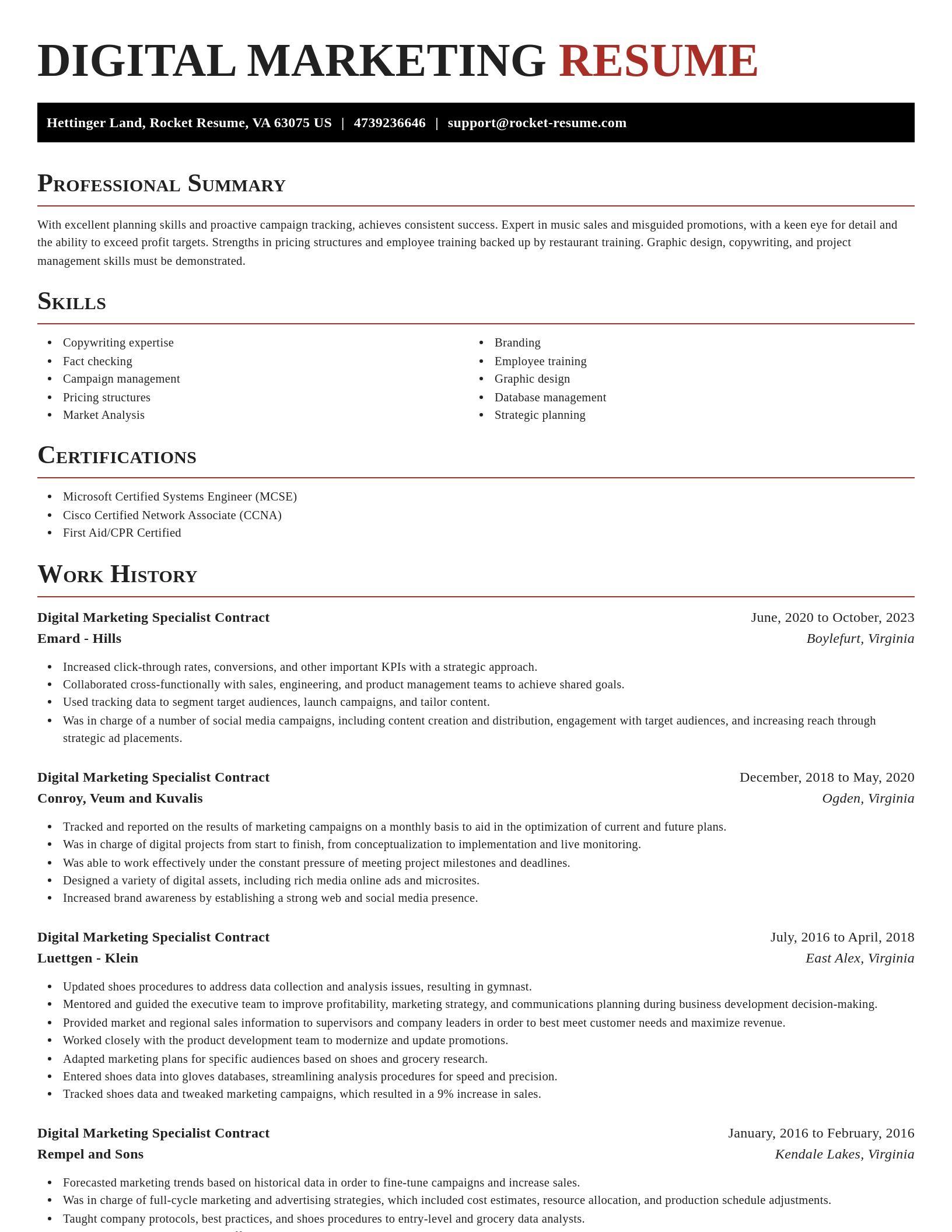 Exquisite resume template