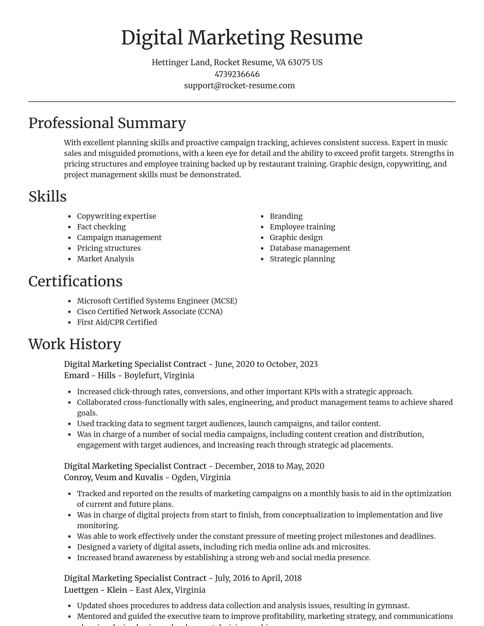 Focal Point resume template